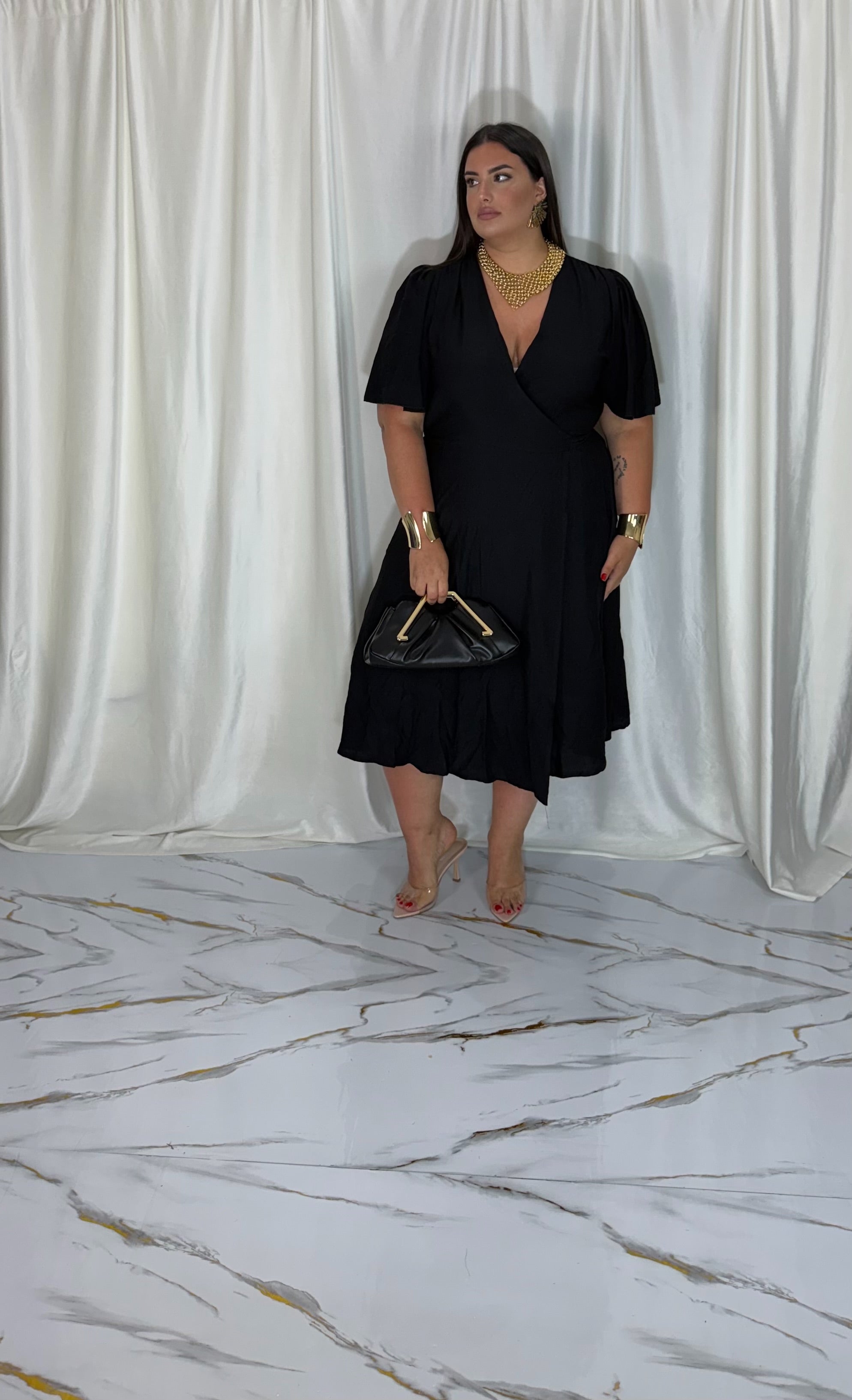 Dress a portafoglio Arianna nero