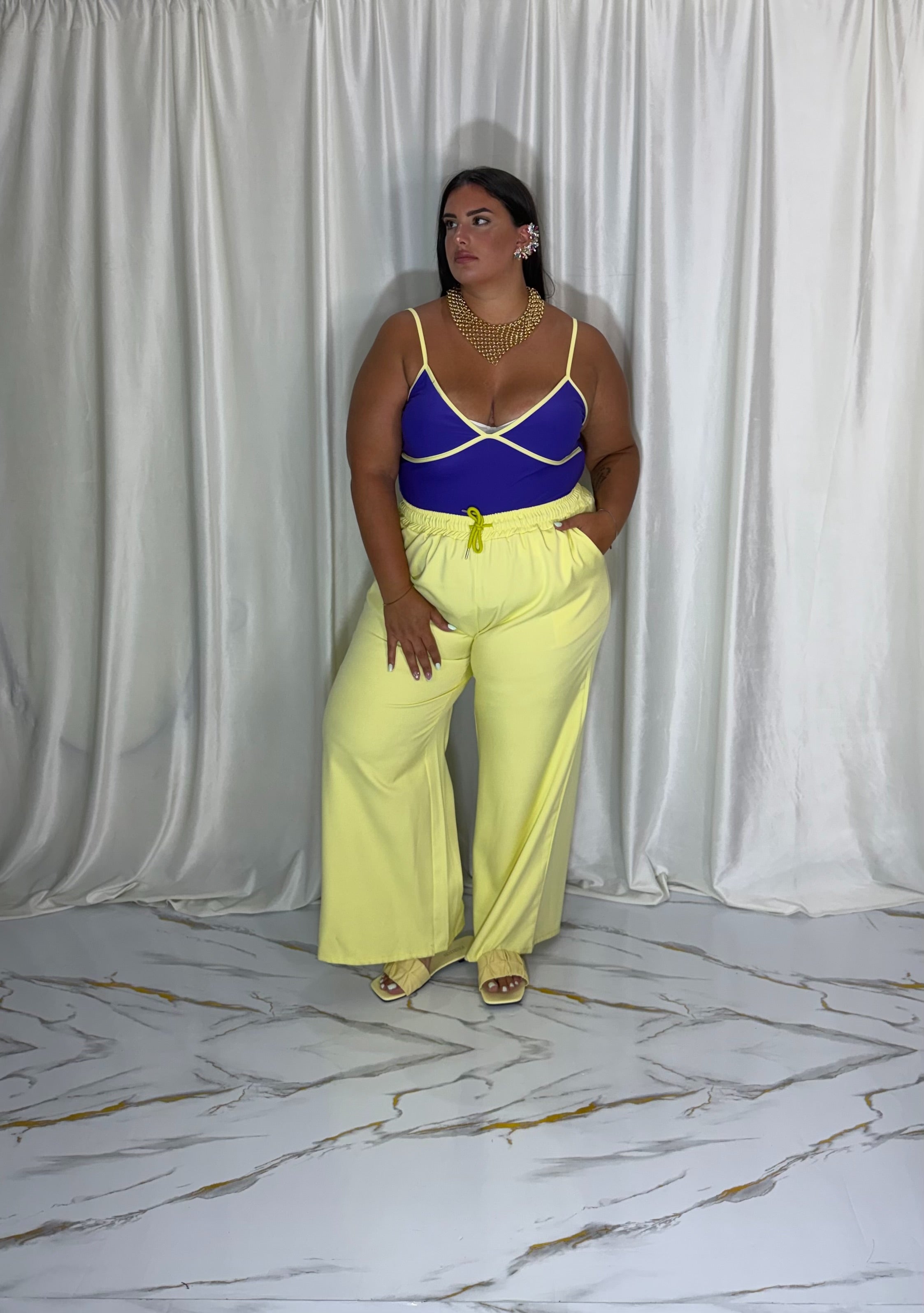 Pantalone giada giallo
