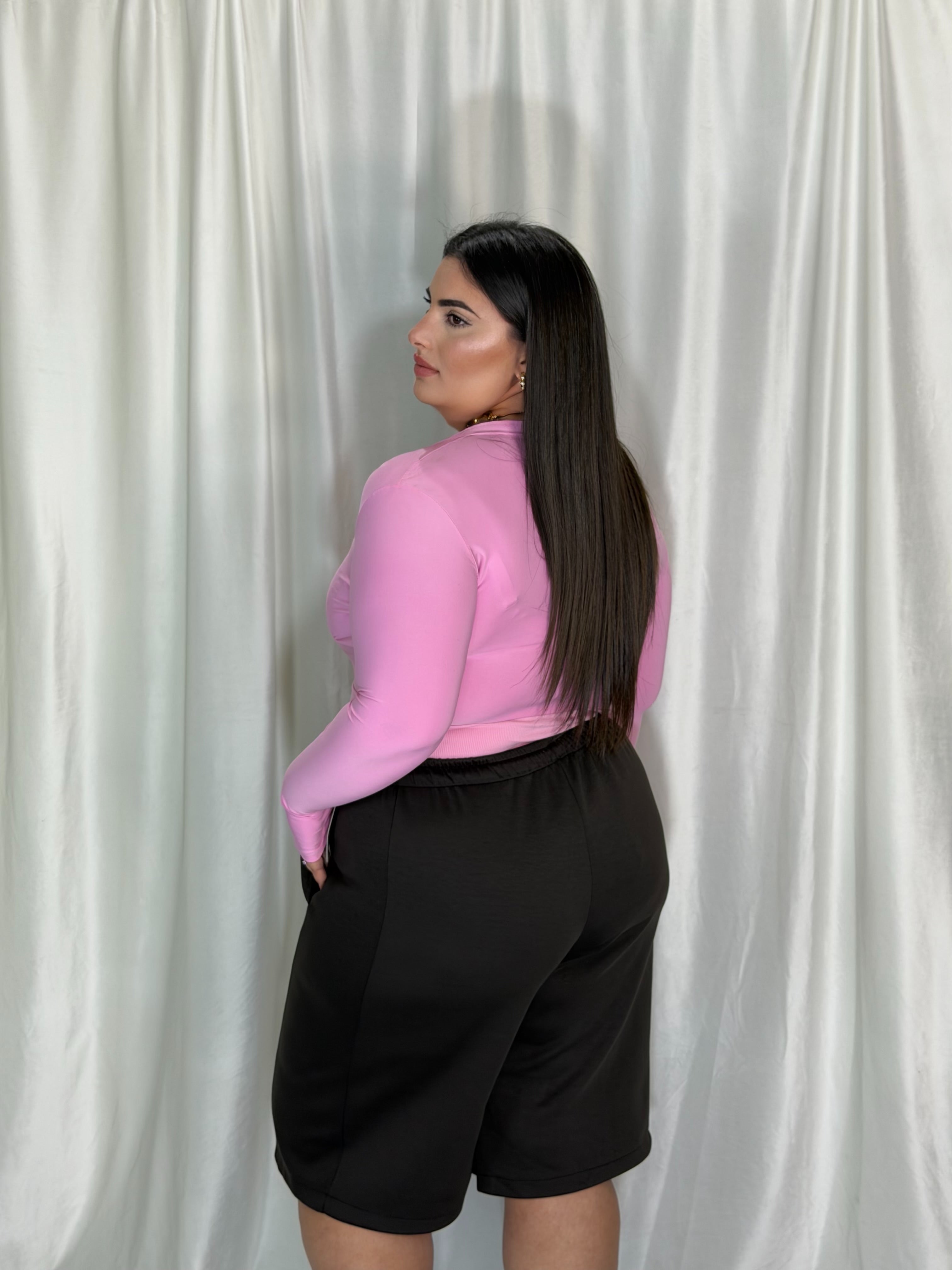 Bermuda Rosanna marrone/rosa