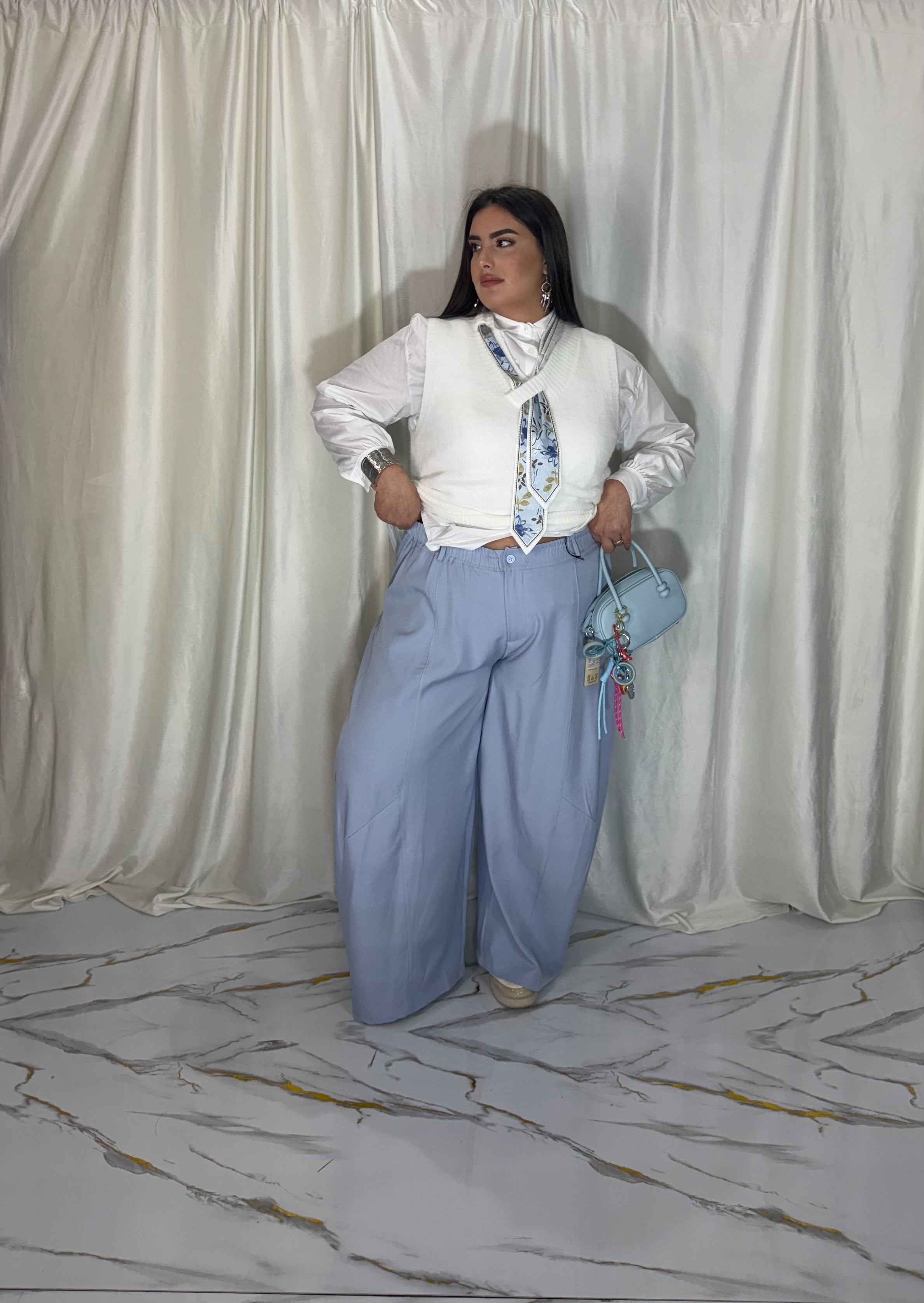 Pantalone ely celeste