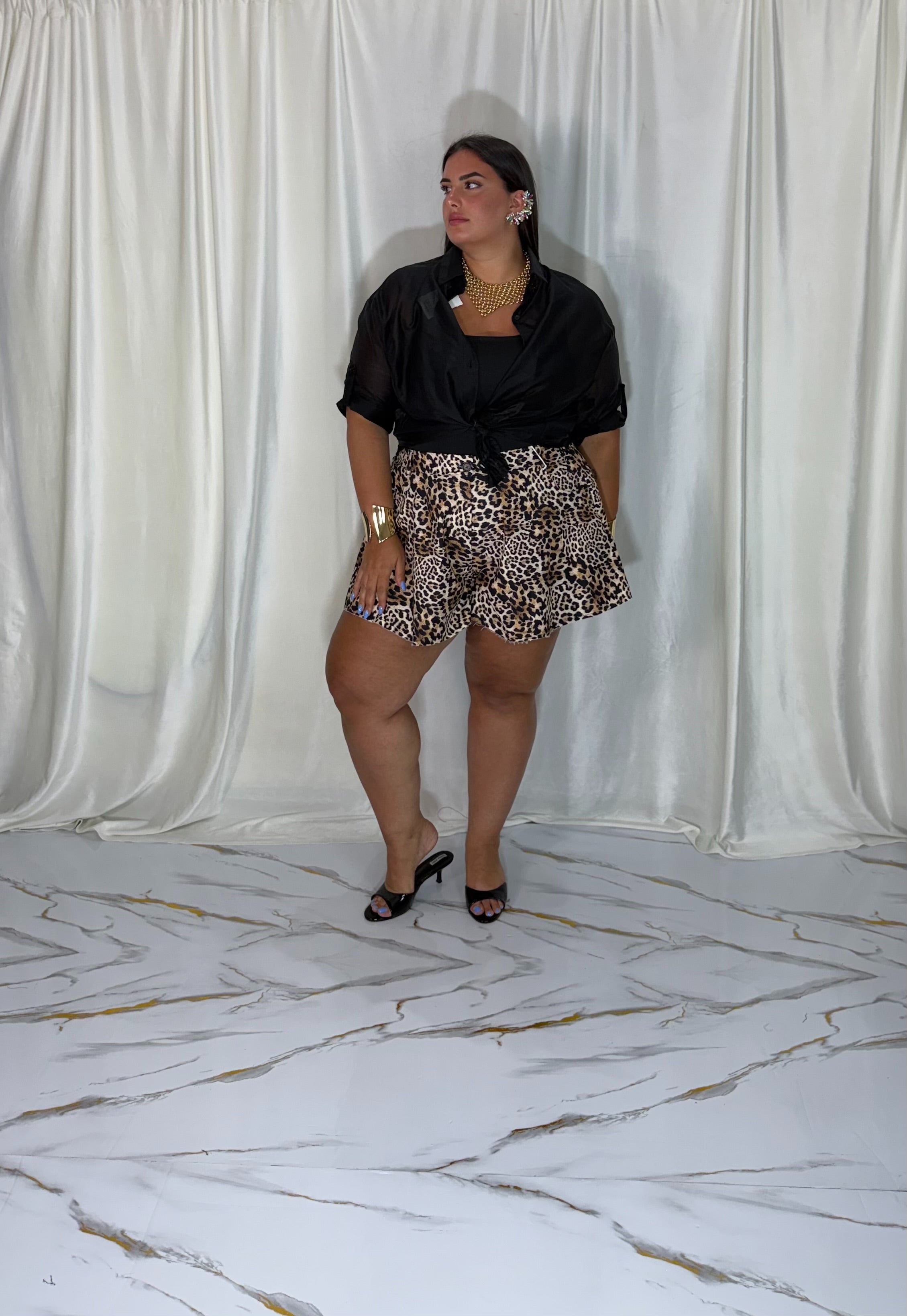 Pantaloncino leopardato