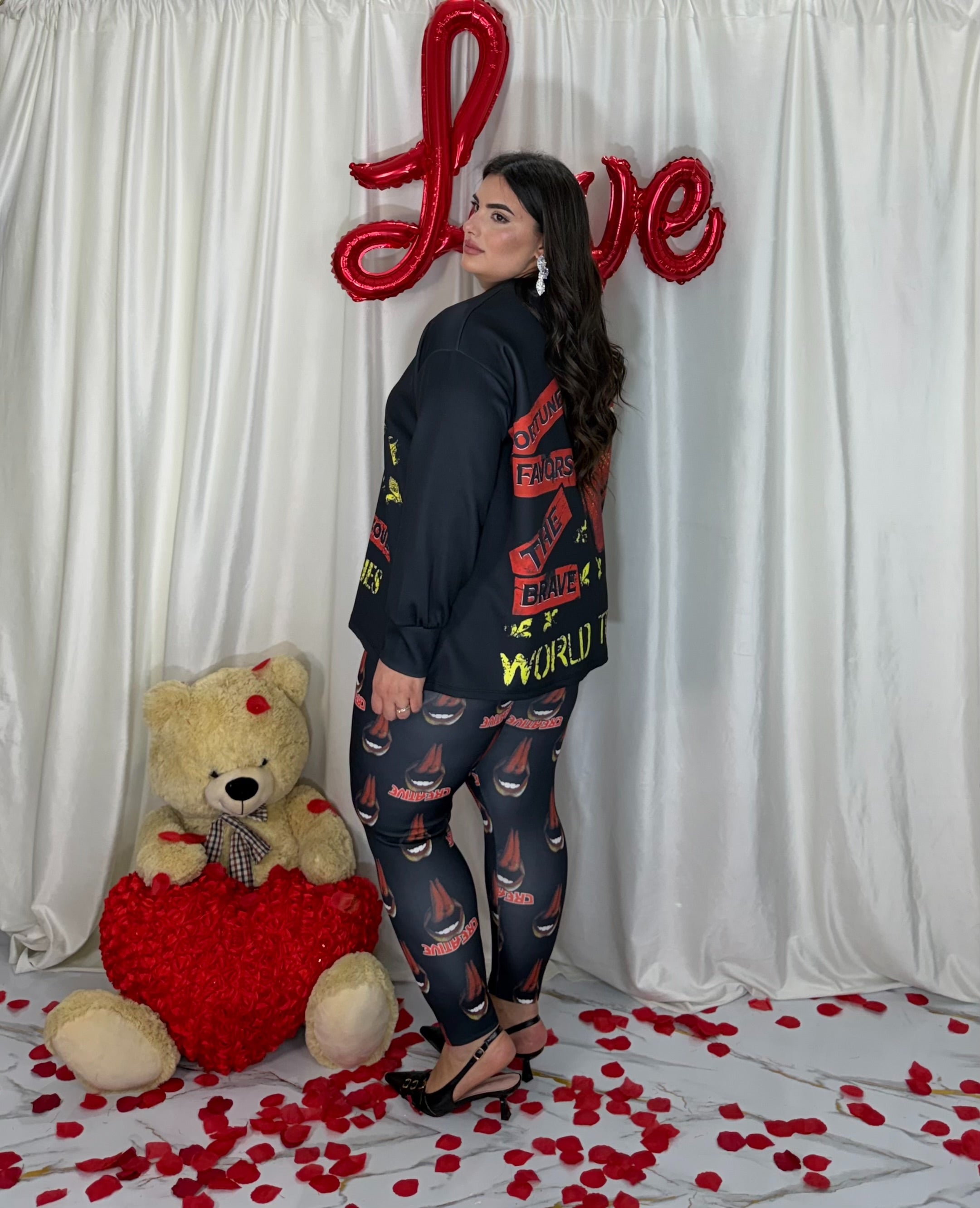 Coordinato bacio nero