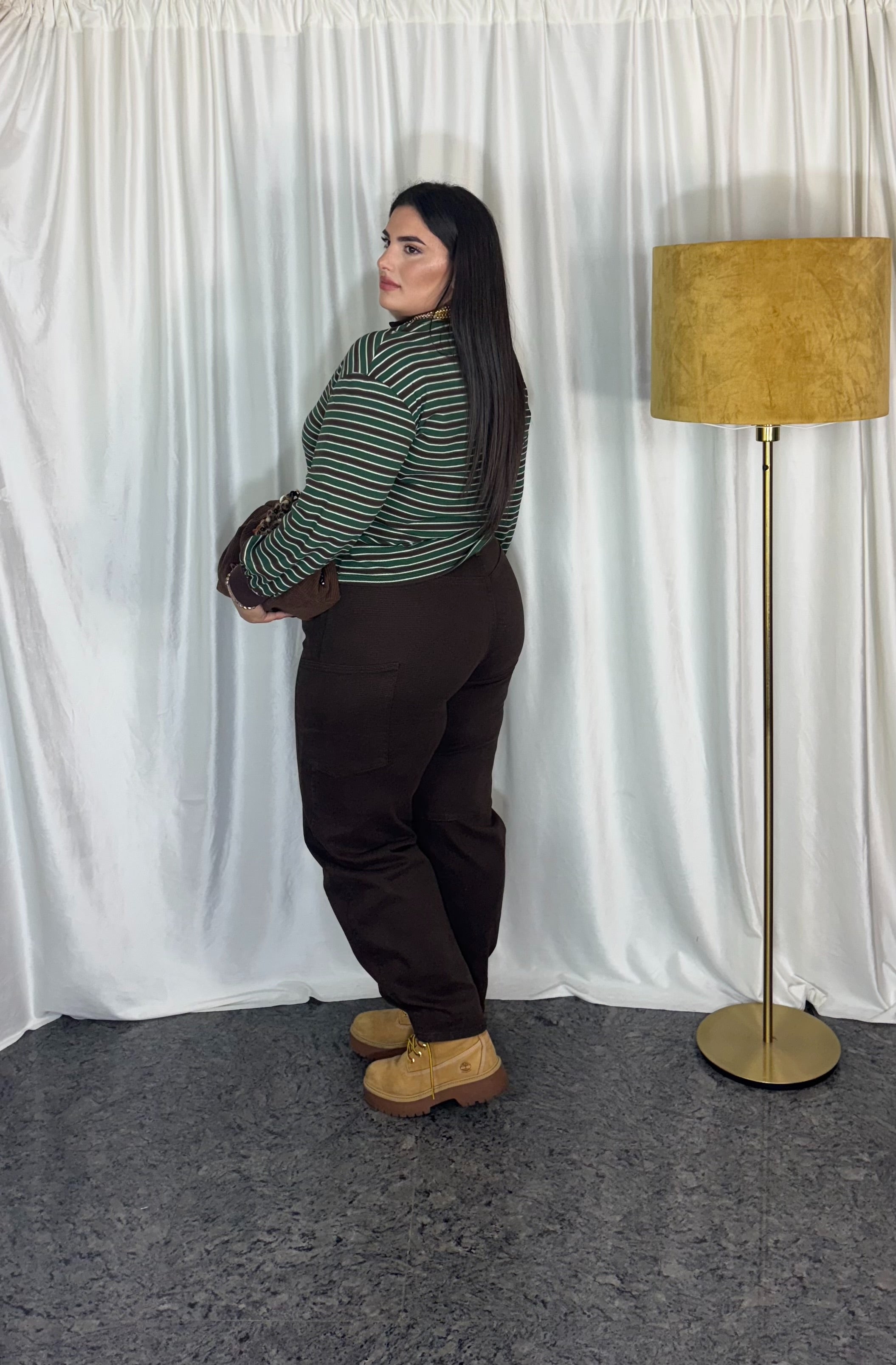 Jeans ballon marrone