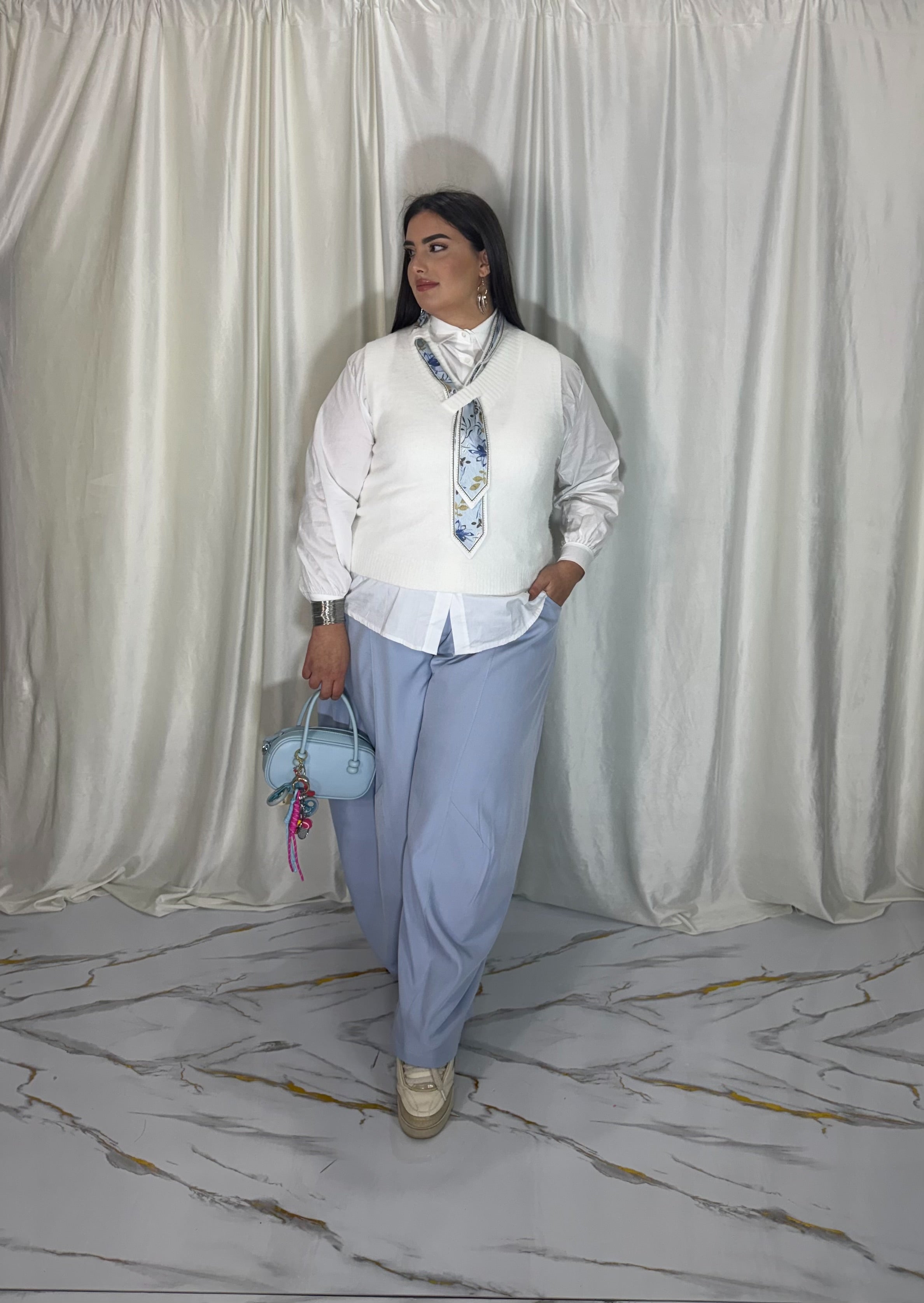 Pantalone ely celeste