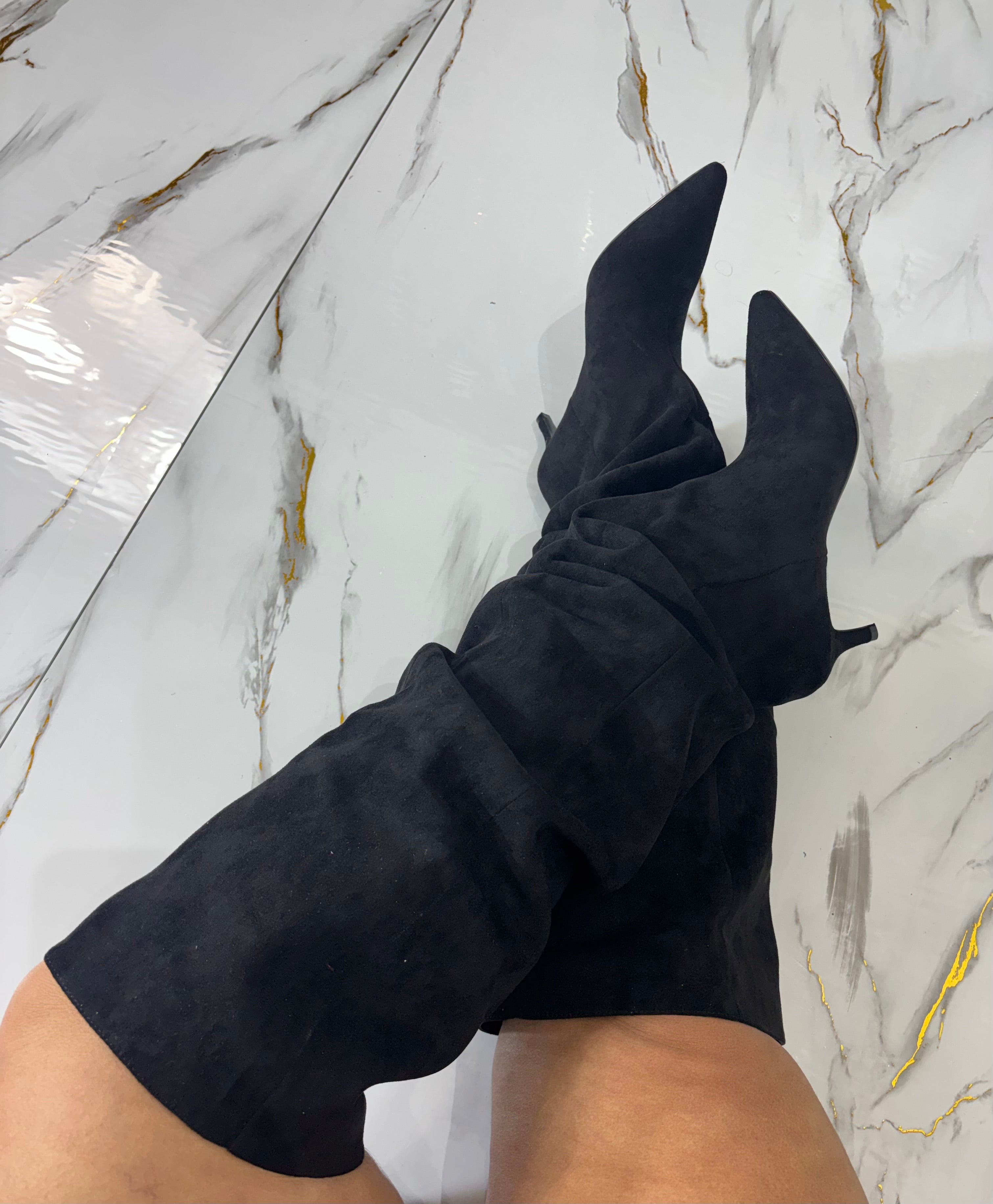 Tacchi in velluto nero