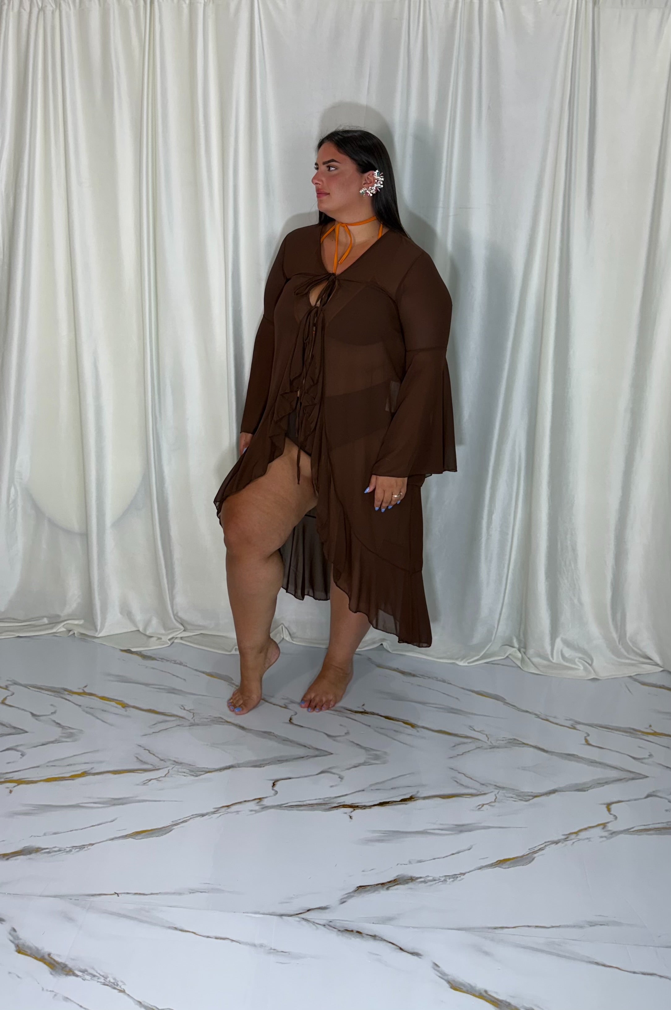 Copricostume Angela marrone