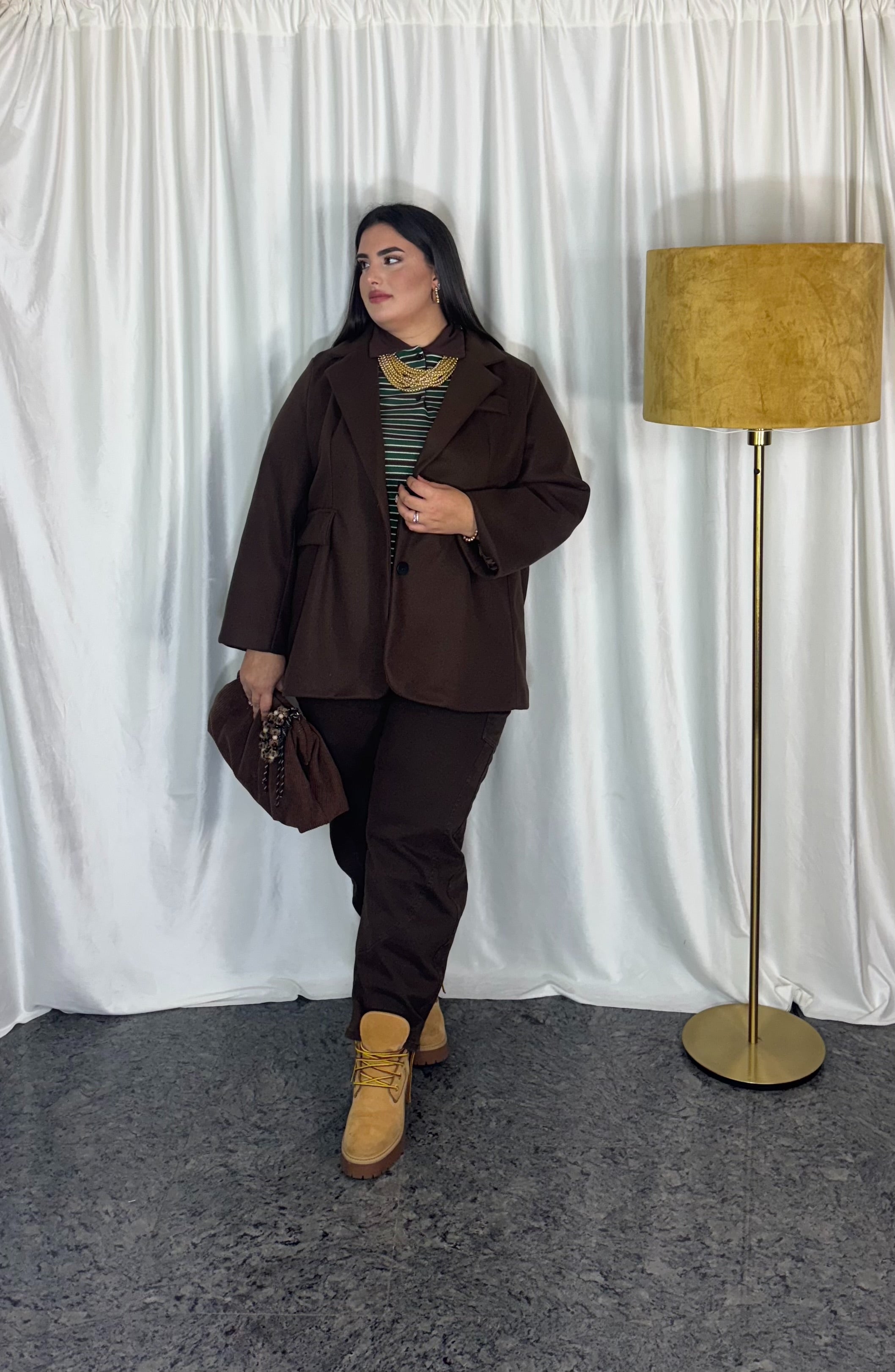 Jeans ballon marrone