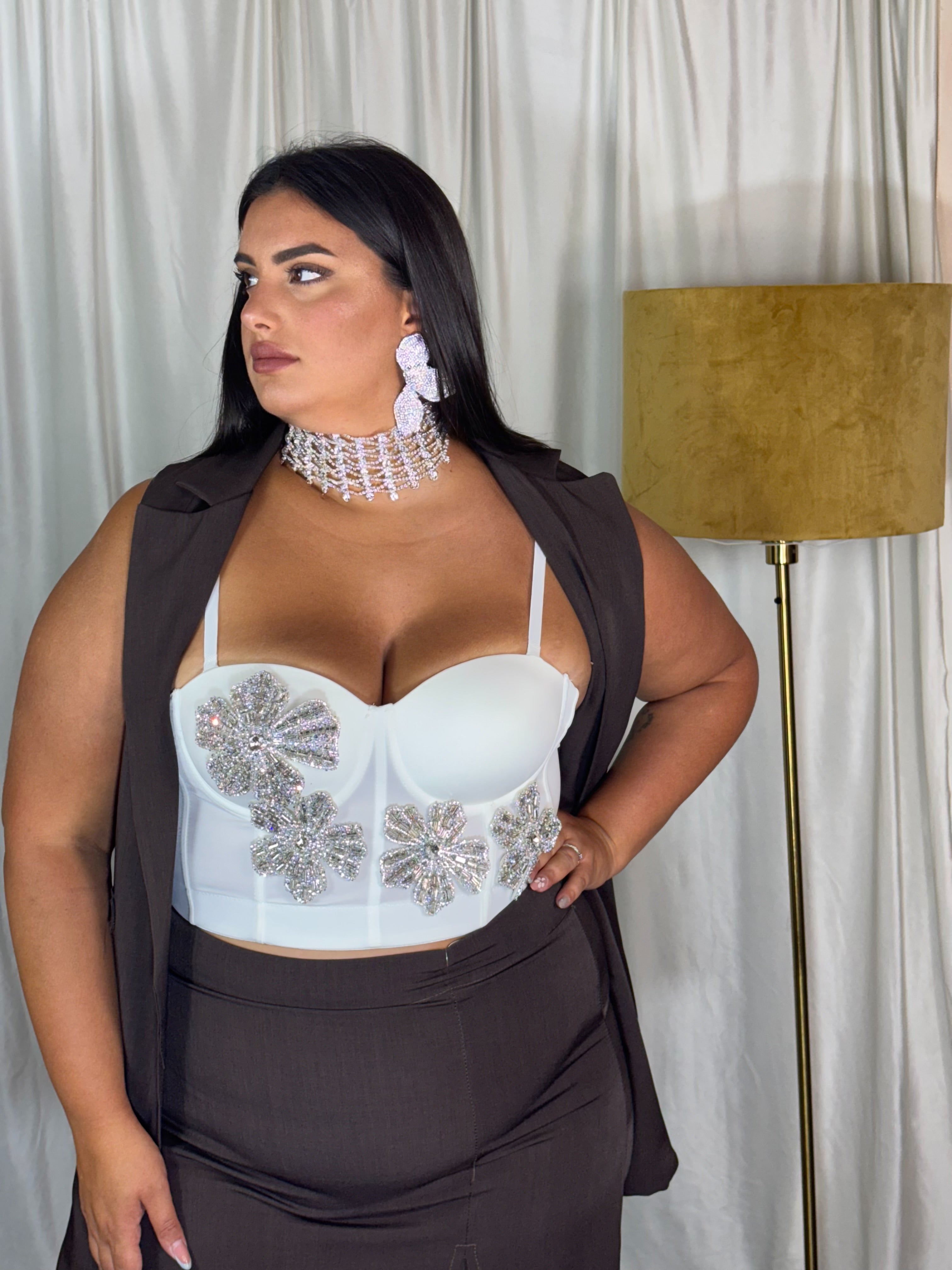 Collana Swarovski oro e silver