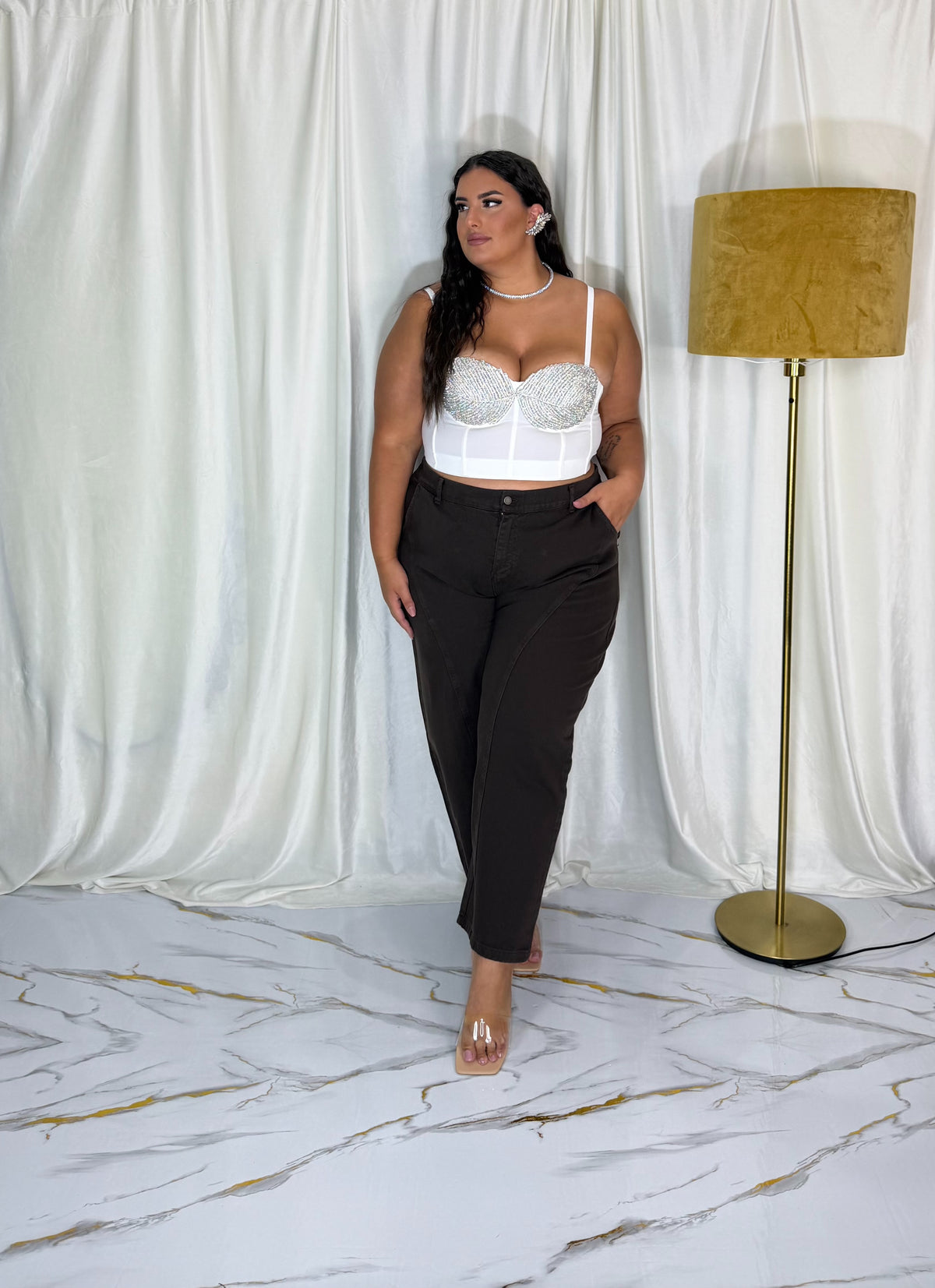 Jeans Lucrezia marrone