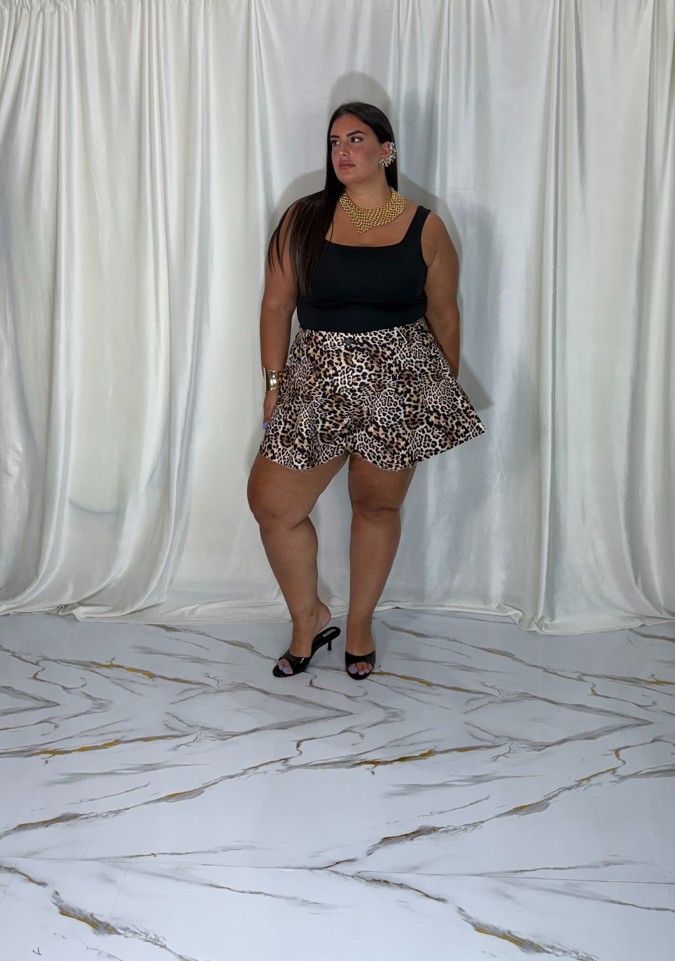 Pantaloncino leopardato