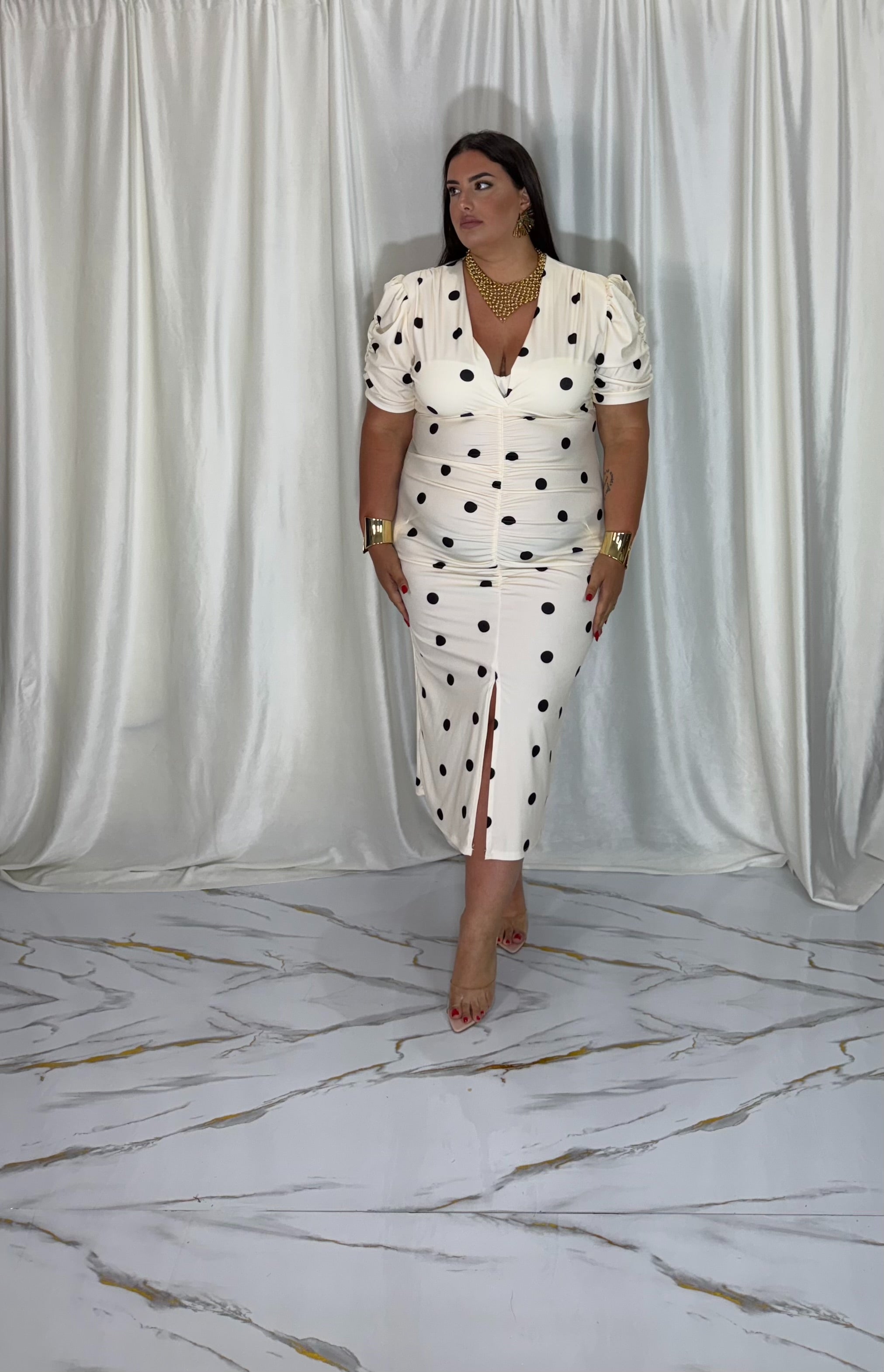 Dress pois panna