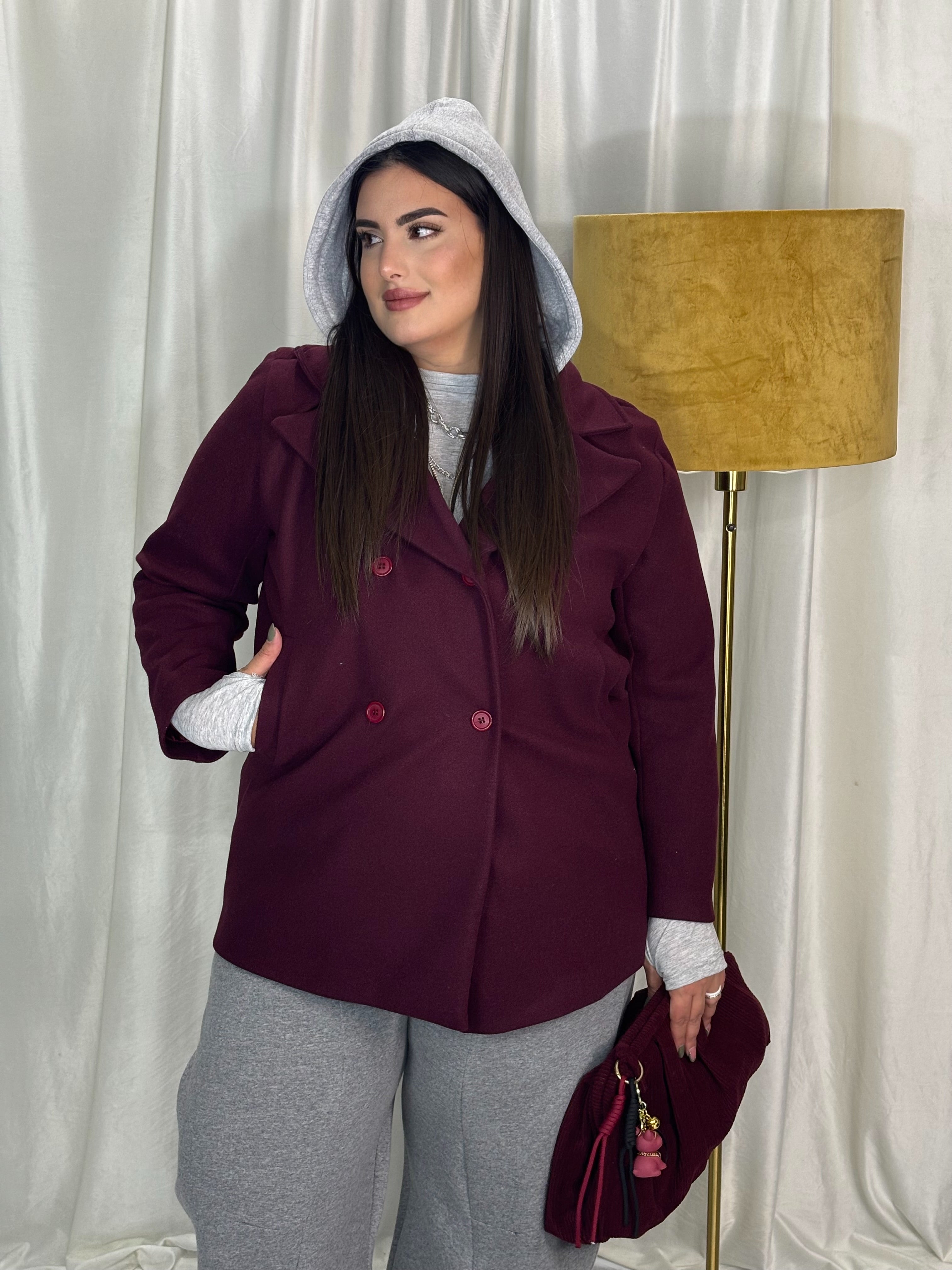 Cappotto a felpa bordo