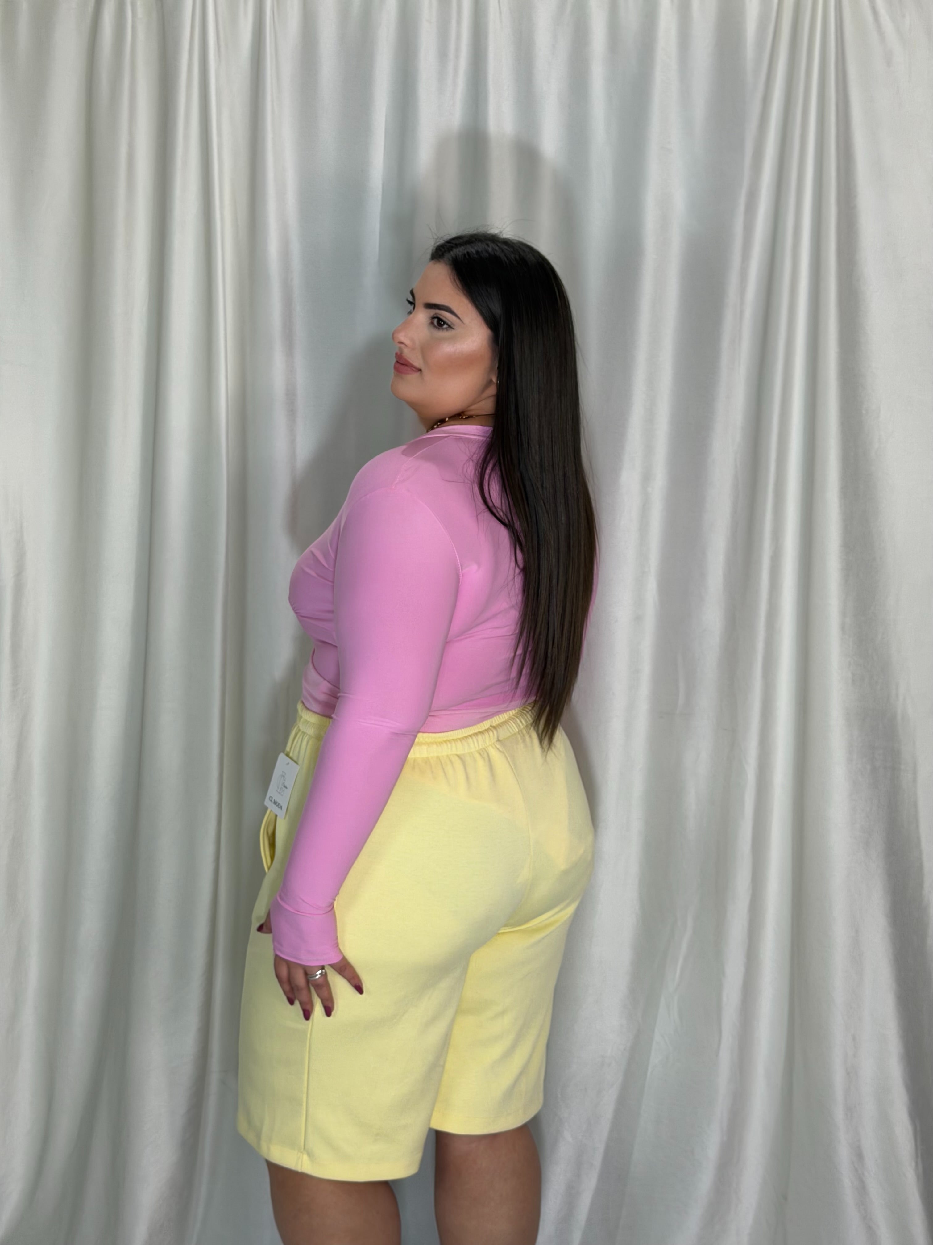 Bermuda Rosanna giallo/rosa