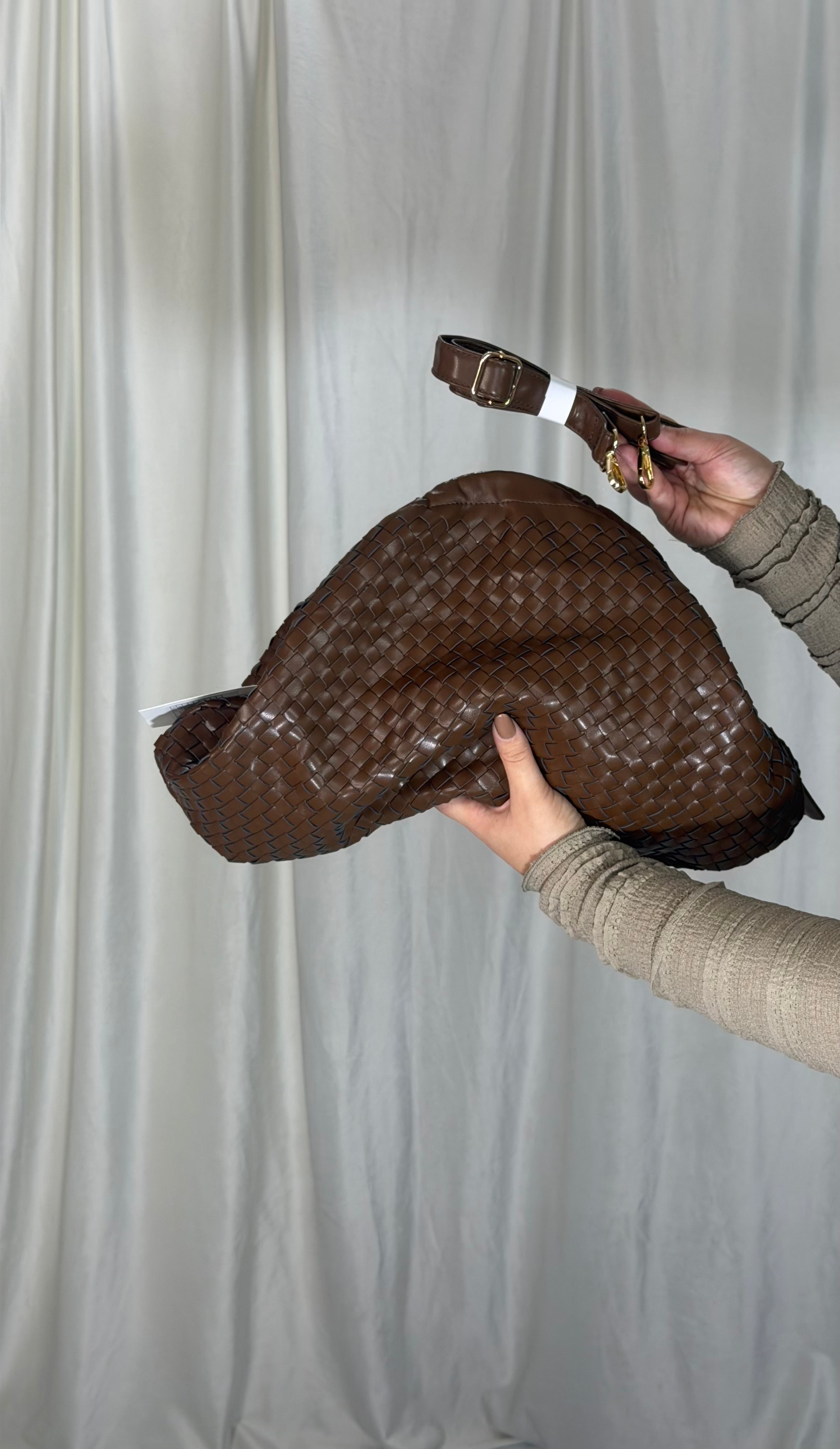Borsa mood bottega verde e marrone