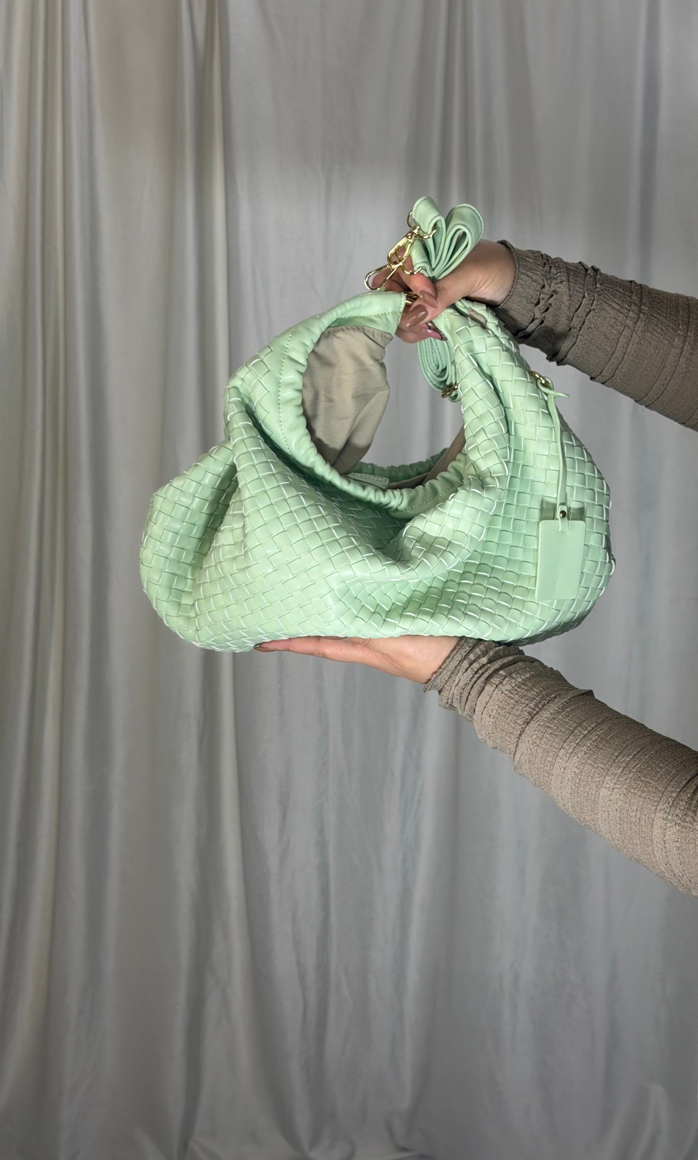 Borsa mood bottega verde e marrone