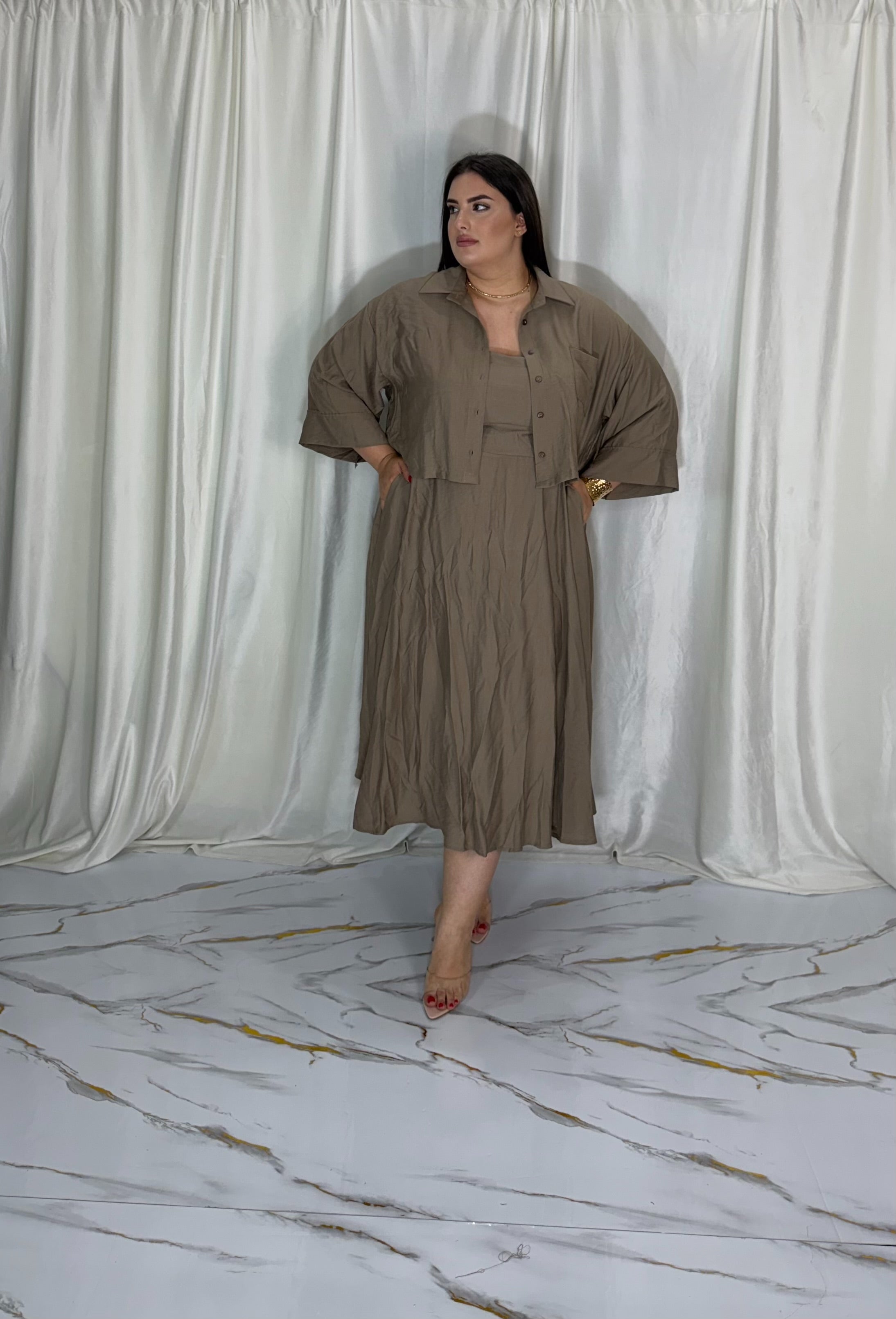 Dress+giacca tortora