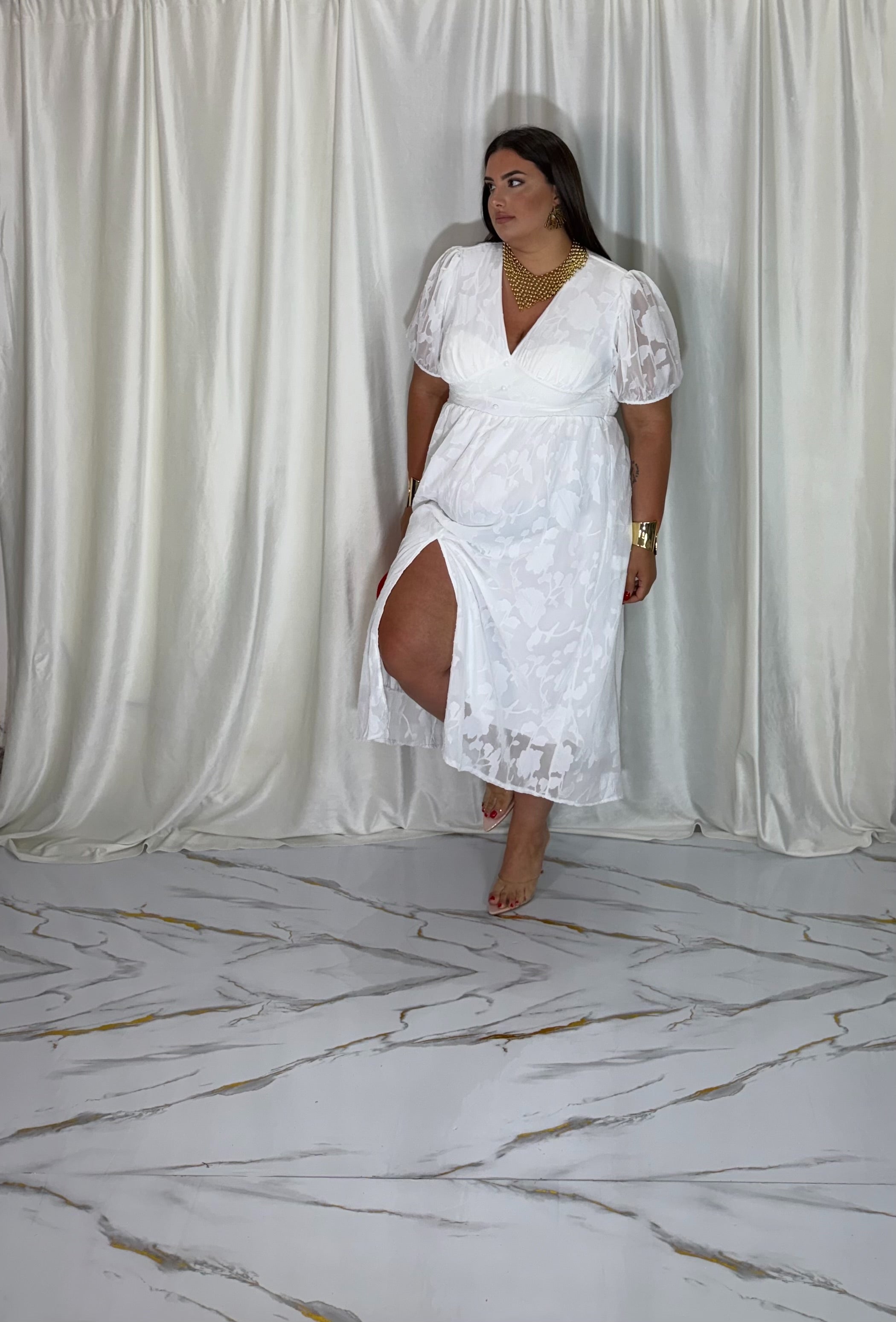 Dress fiore bianco