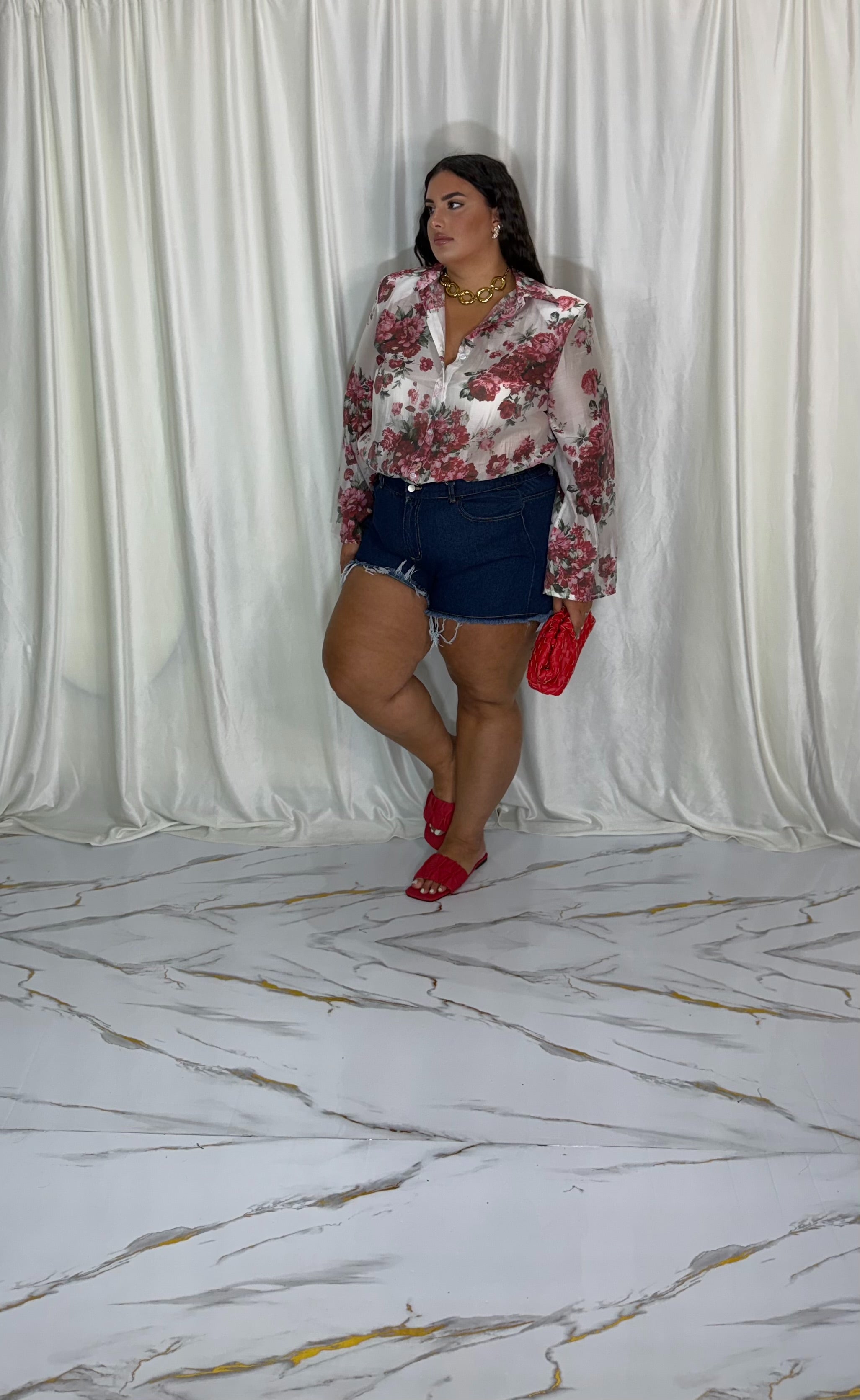 Pantaloncino in jeans blu desire