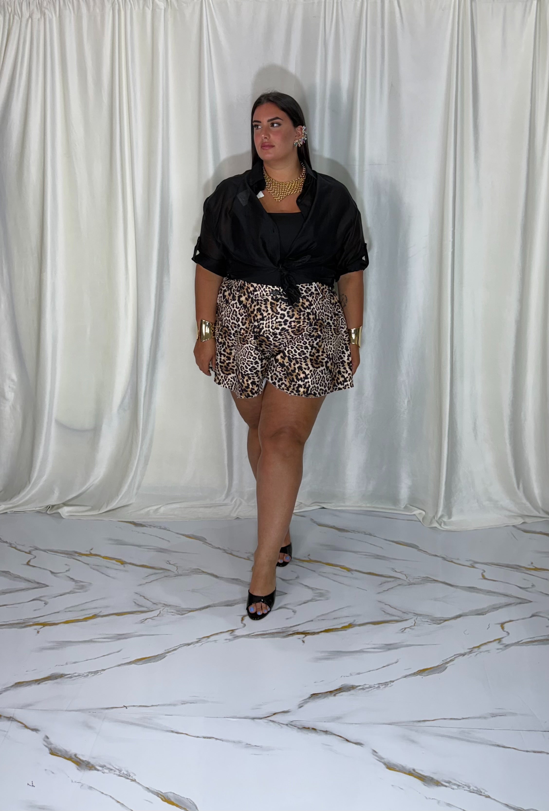 Pantaloncino leopardato