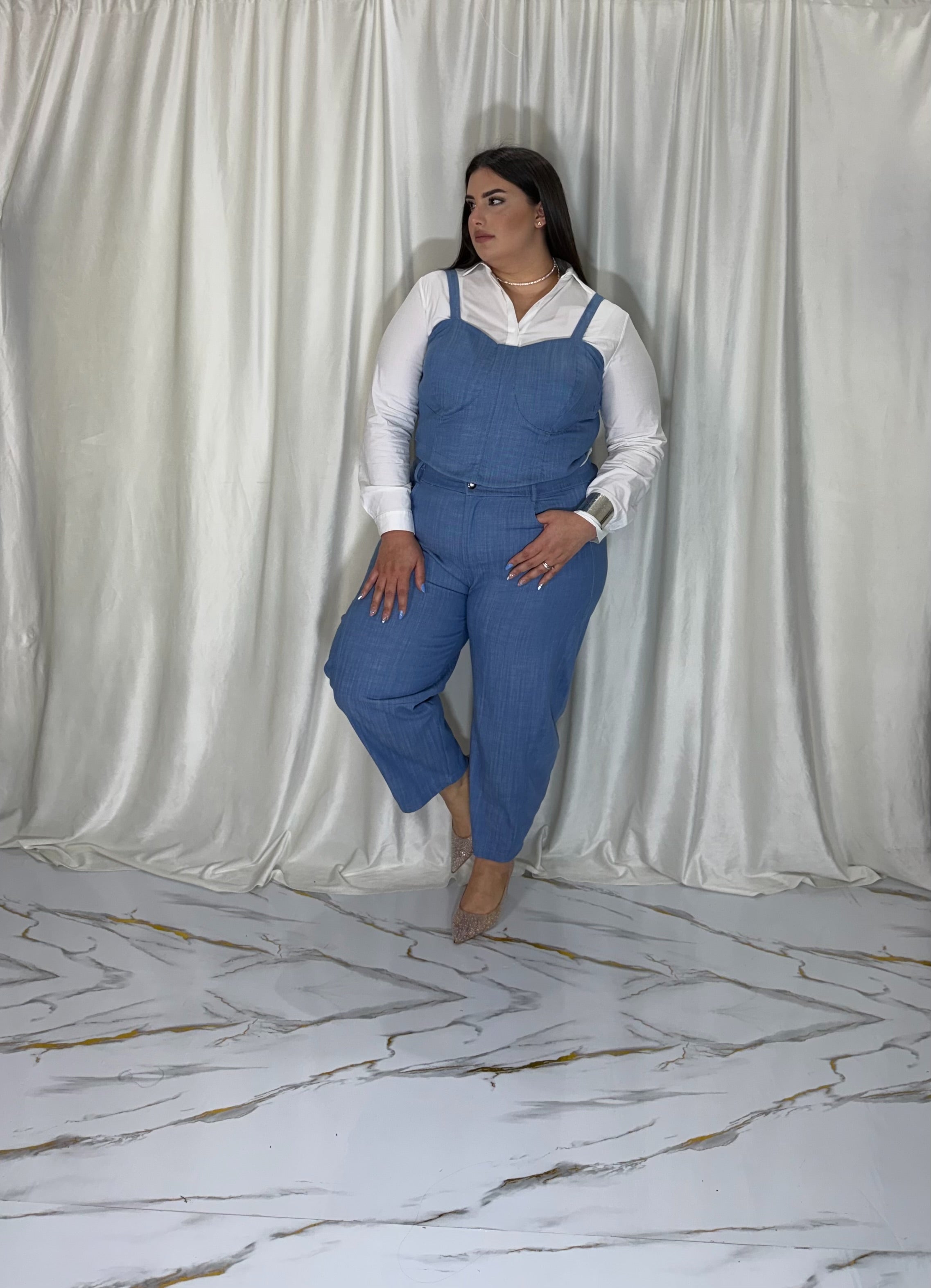 Corsetto jeans Ines blu