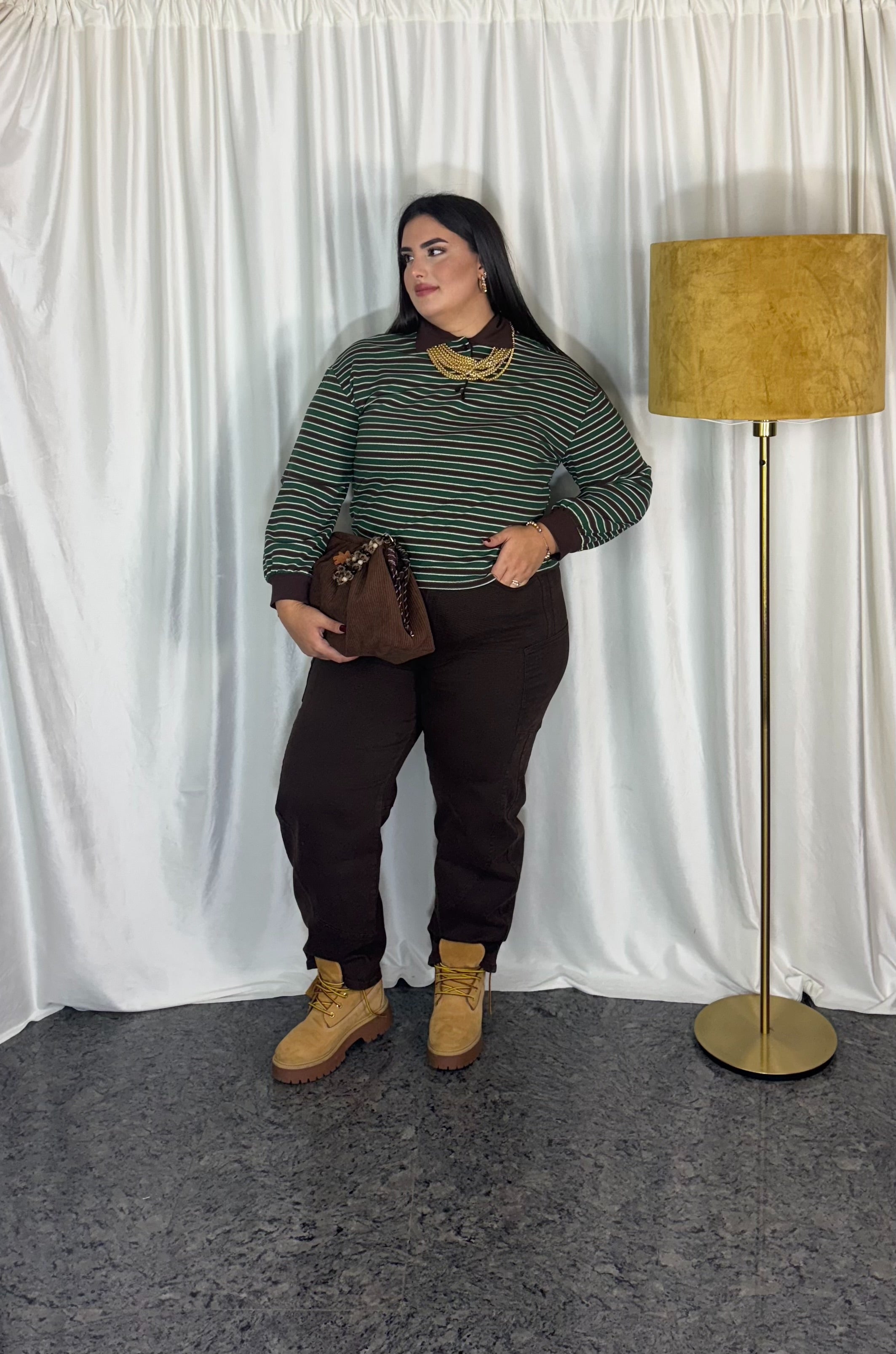 Jeans ballon marrone