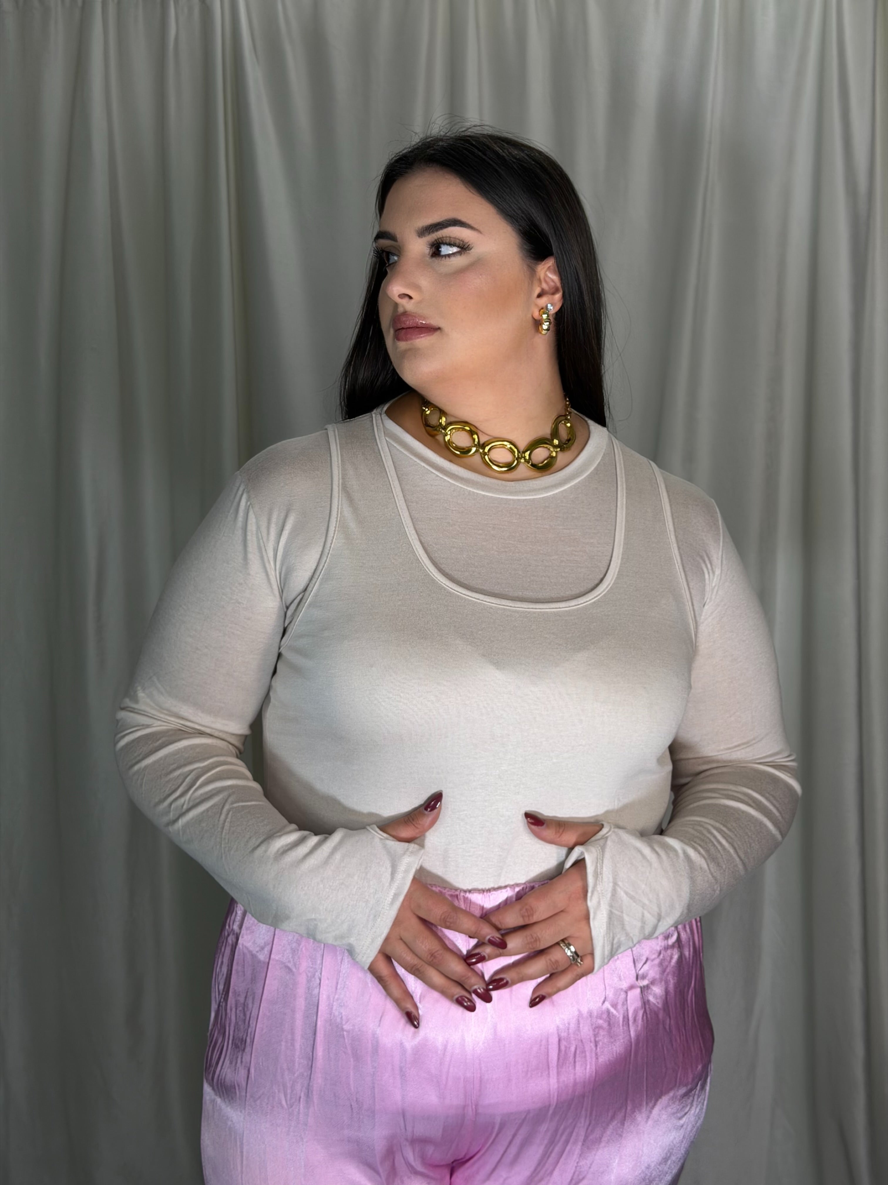 Maglia+canotta panna