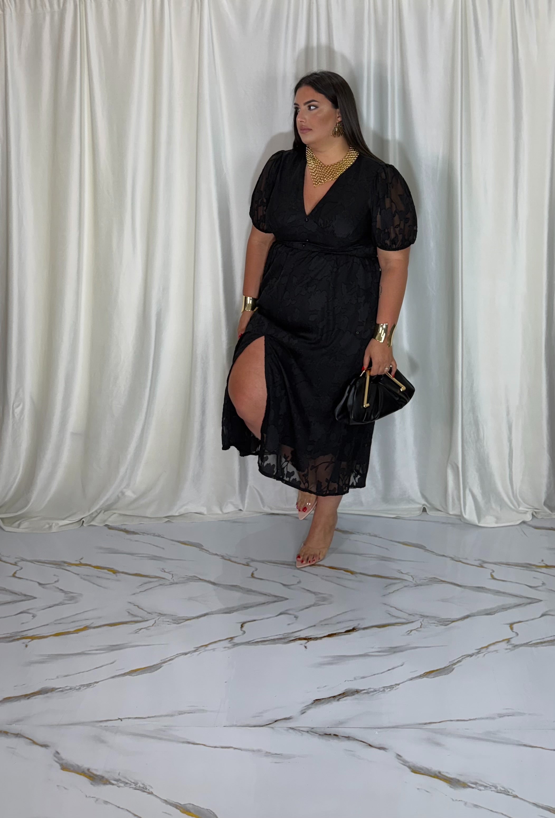 Dress fiore nero