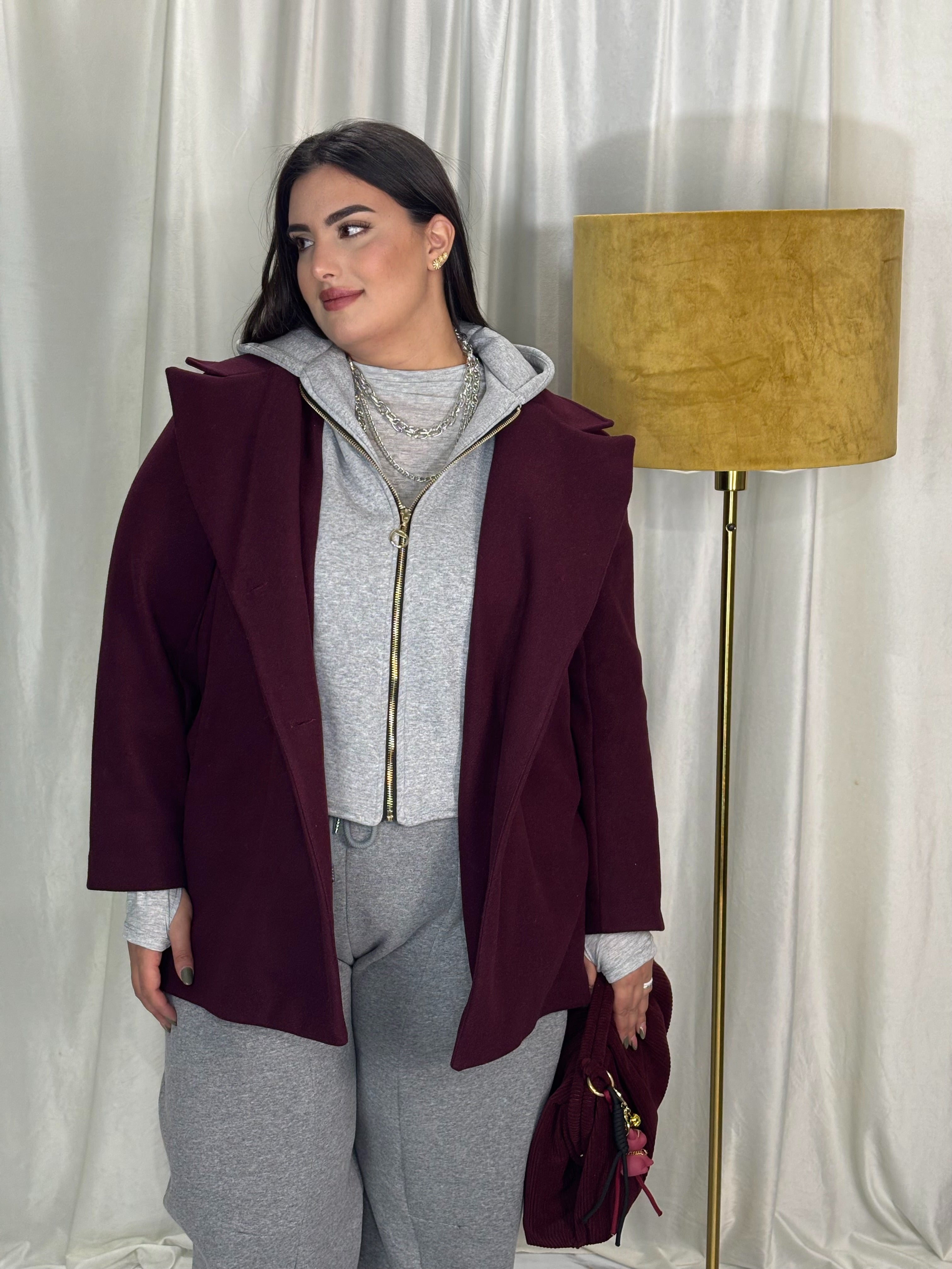 Cappotto a felpa bordo