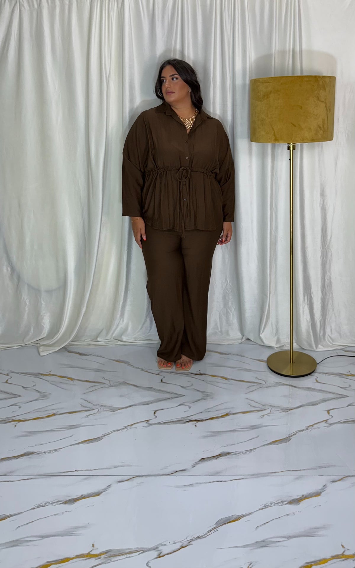 Coordinato Mary marrone