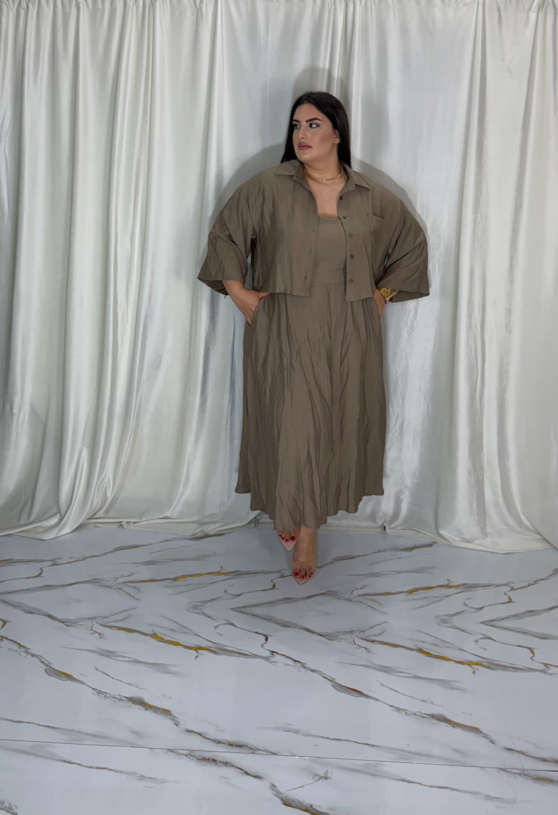 Dress+giacca tortora