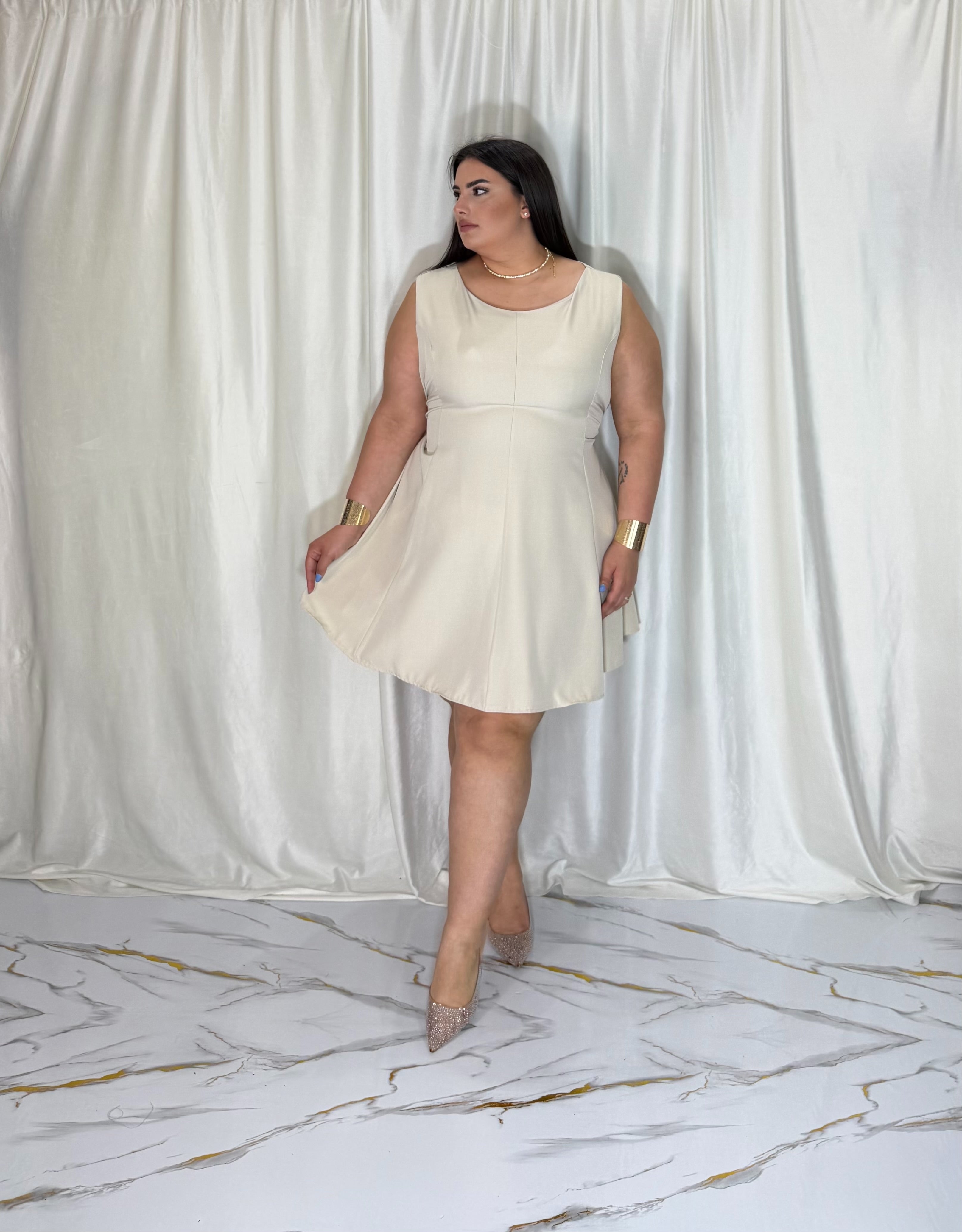 Dress a campana panna