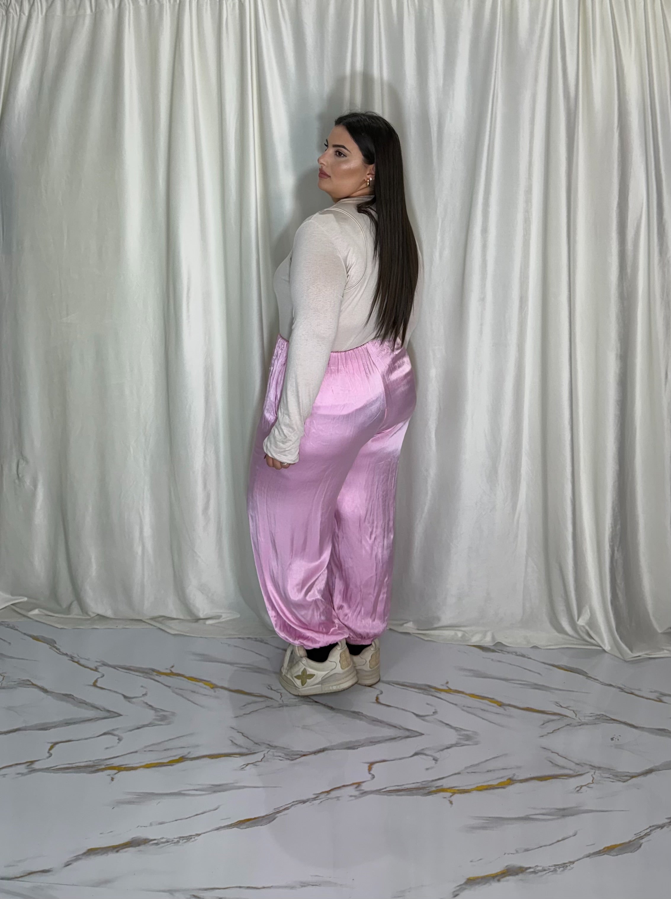 Pantalone ballon isa rosa