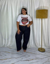 T-shirt stampa peace bianca