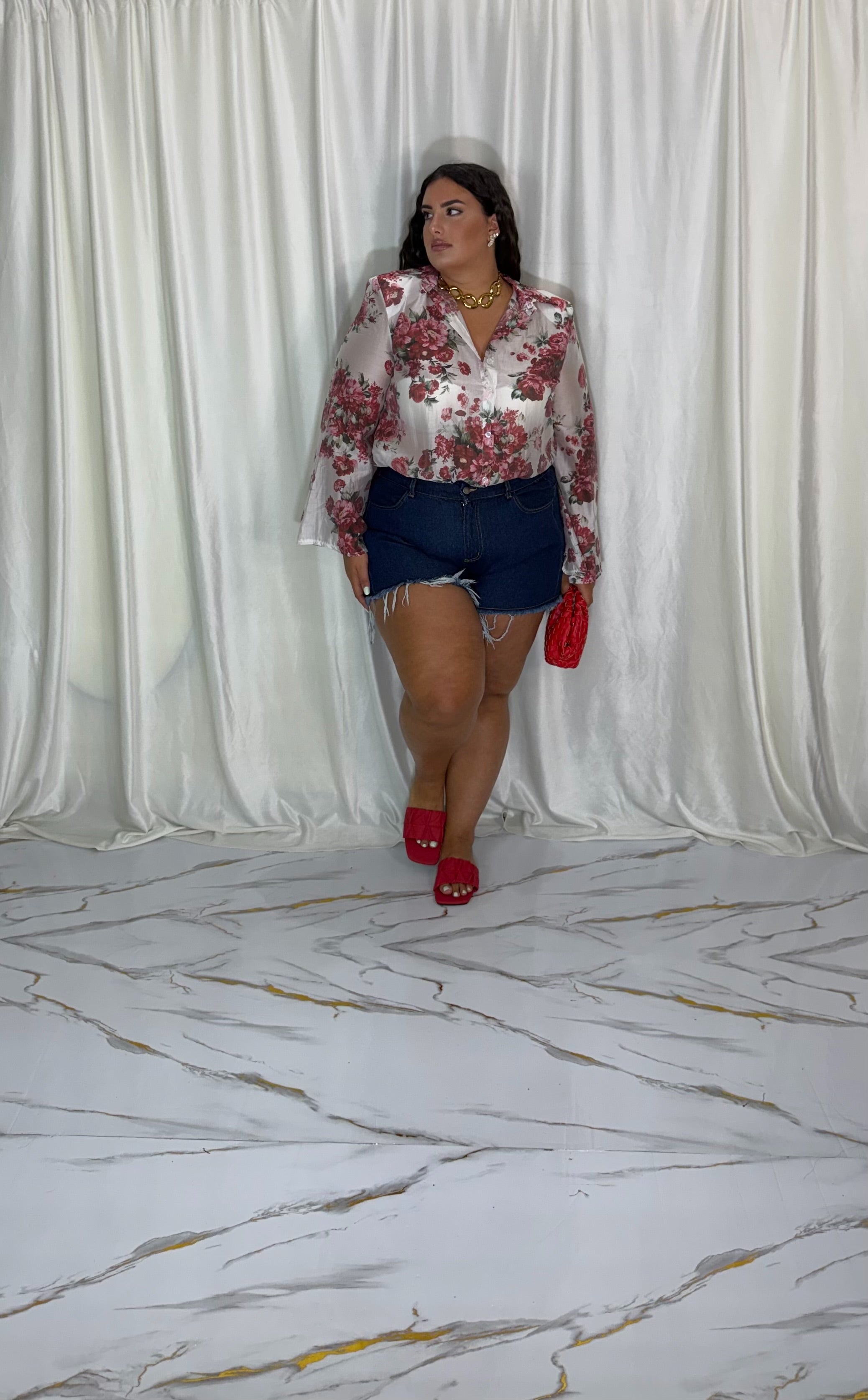 Pantaloncino in jeans blu desire