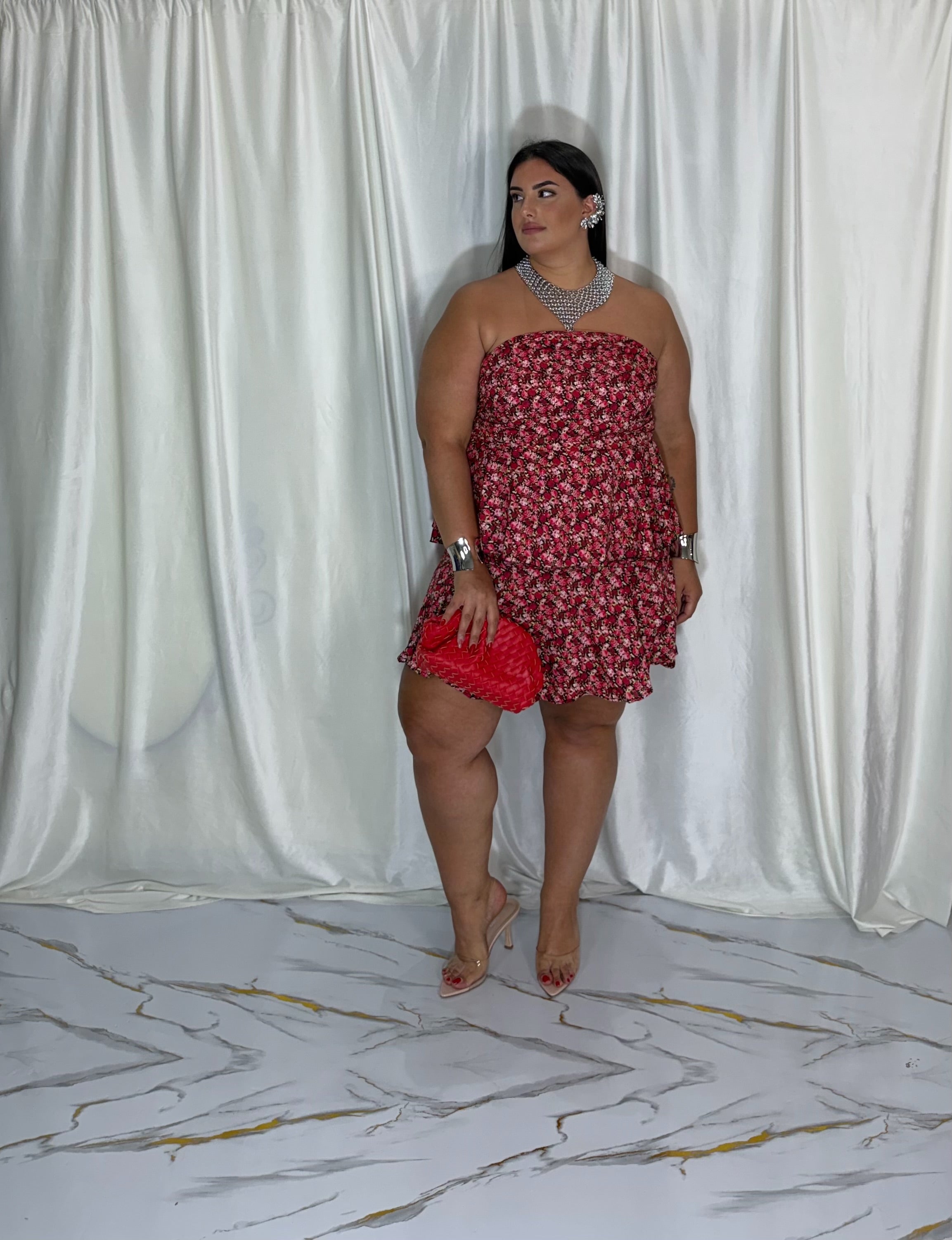 Coordinato floreale rosso