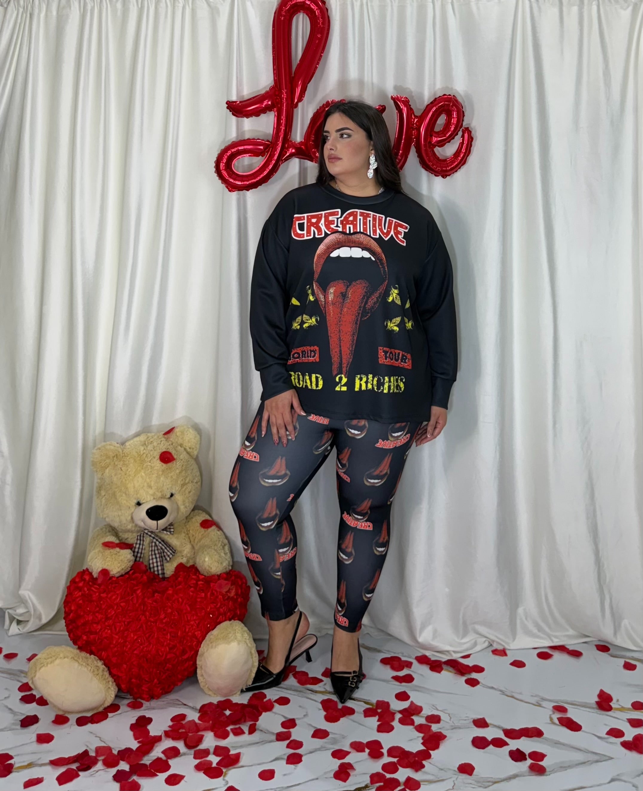 Coordinato bacio nero