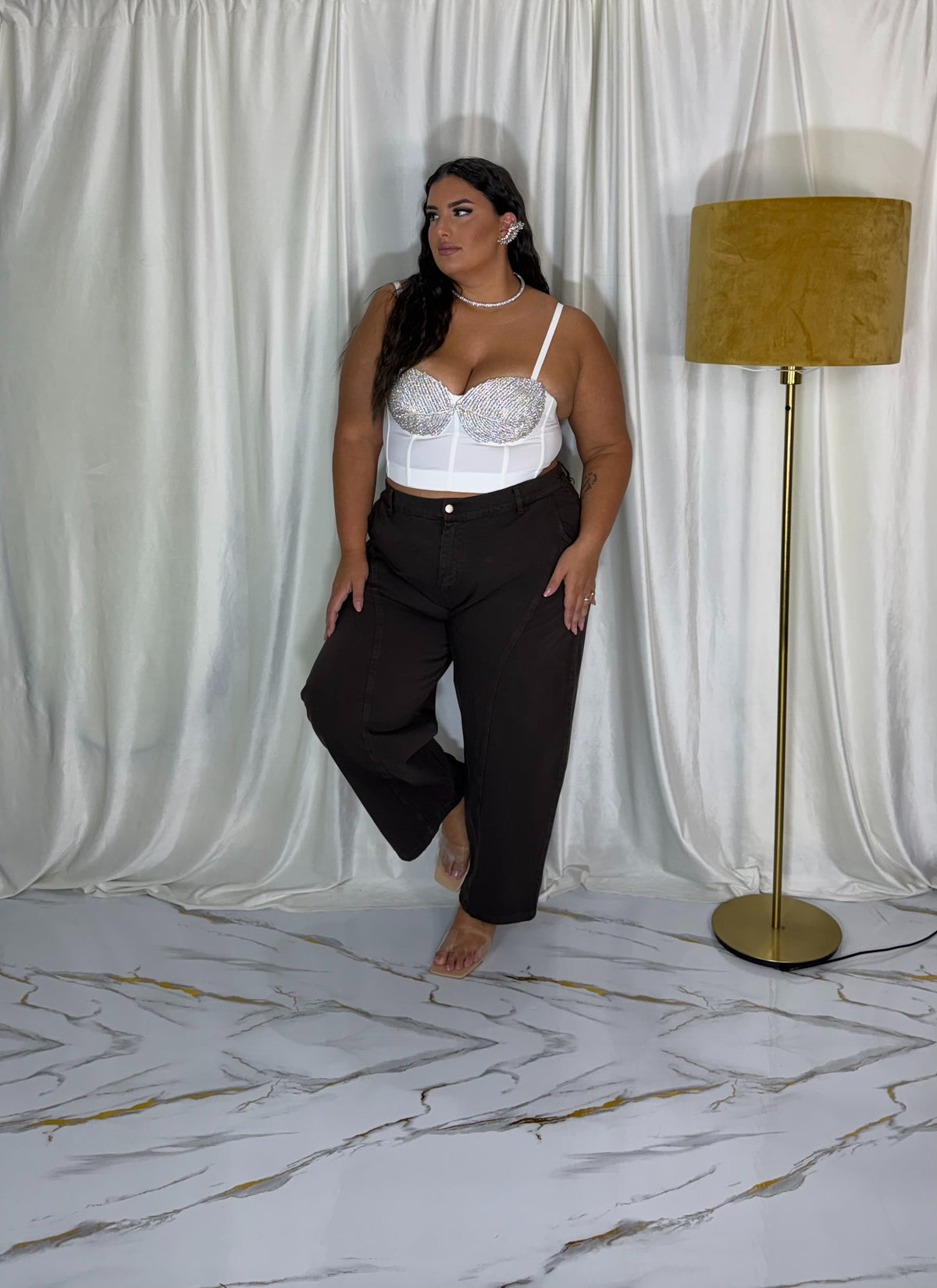 Jeans Lucrezia marrone