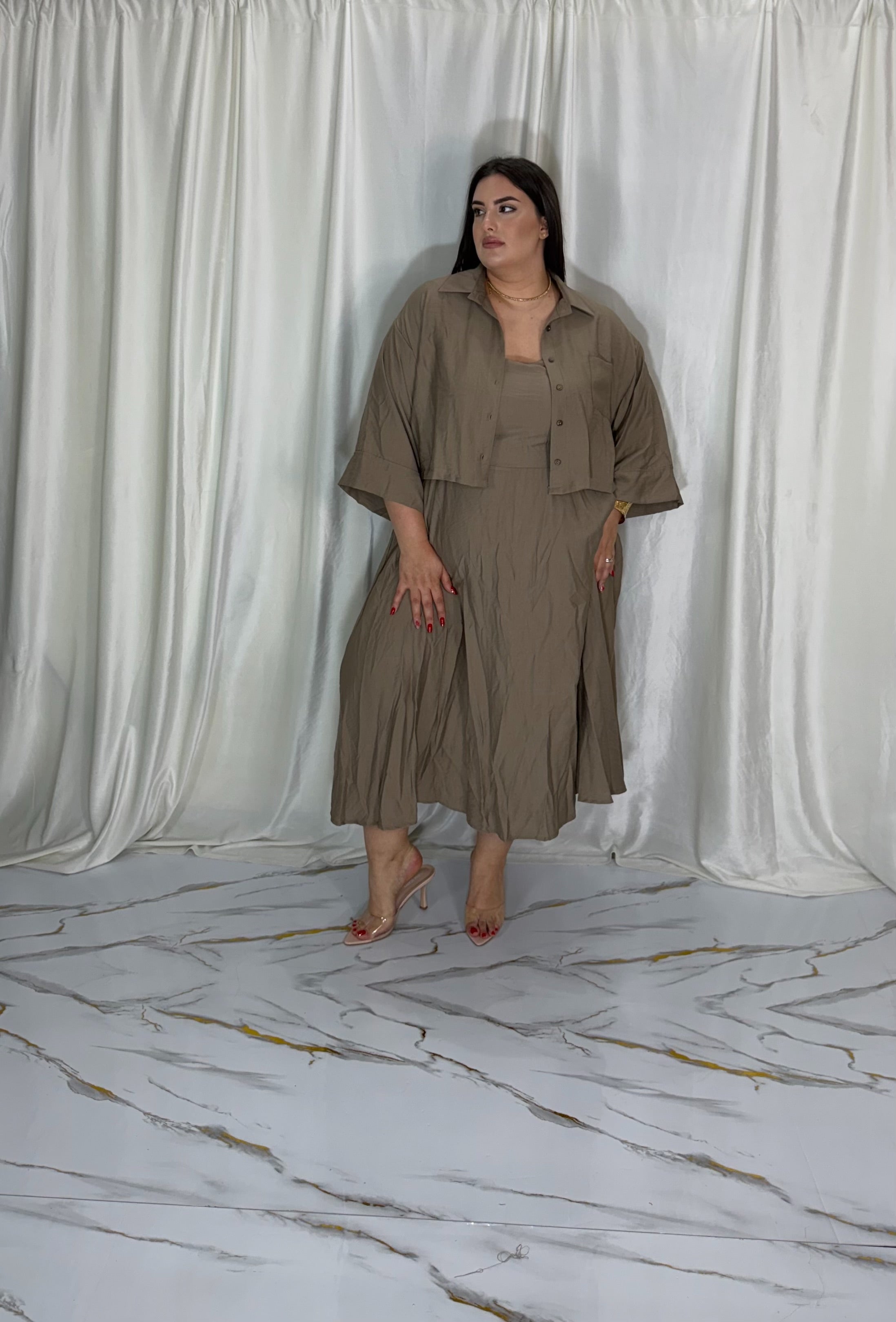 Dress+giacca tortora