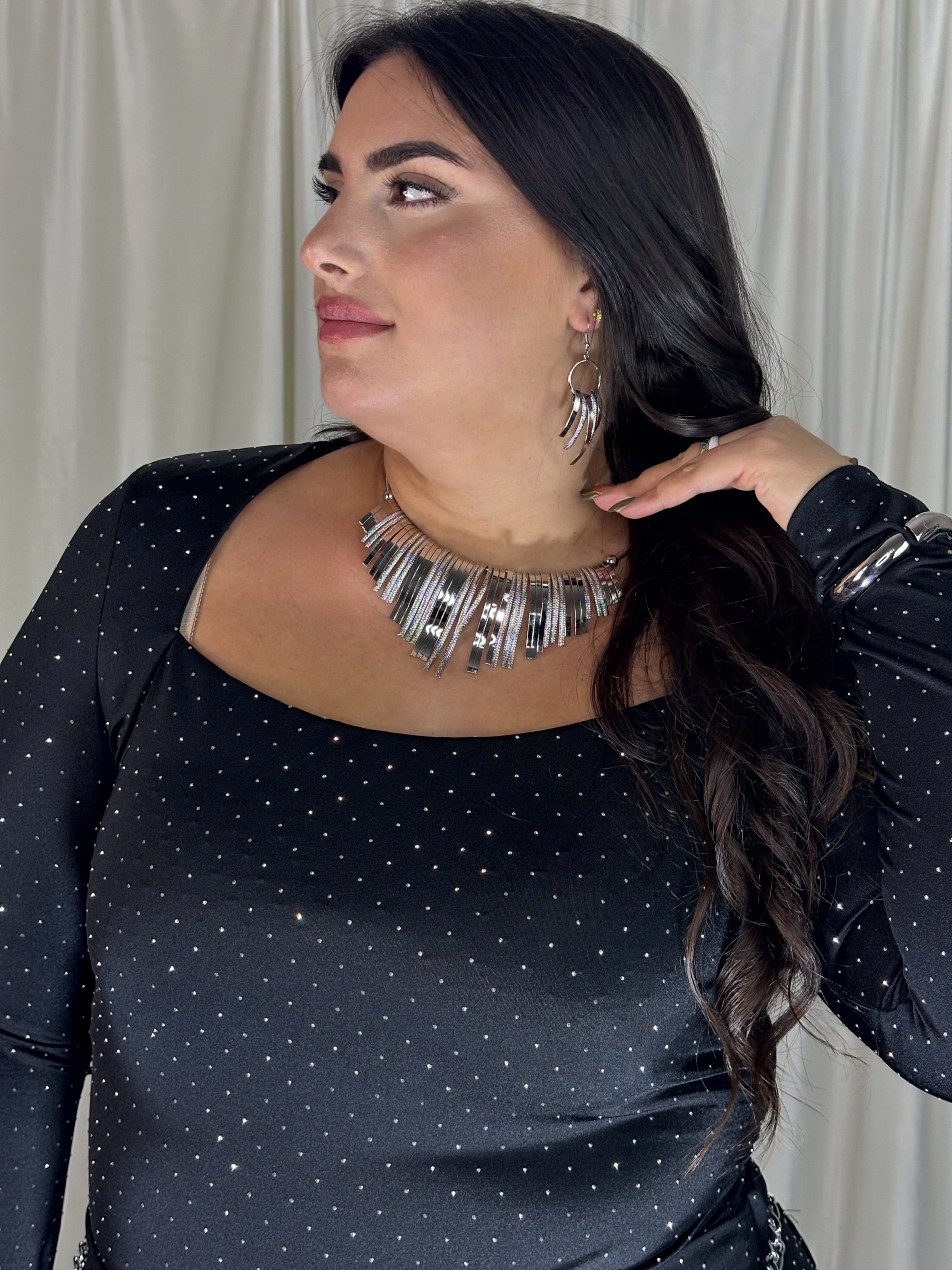 Collana+orecchini gold e silver ginevra