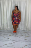 Dress a portafoglio flower arancione