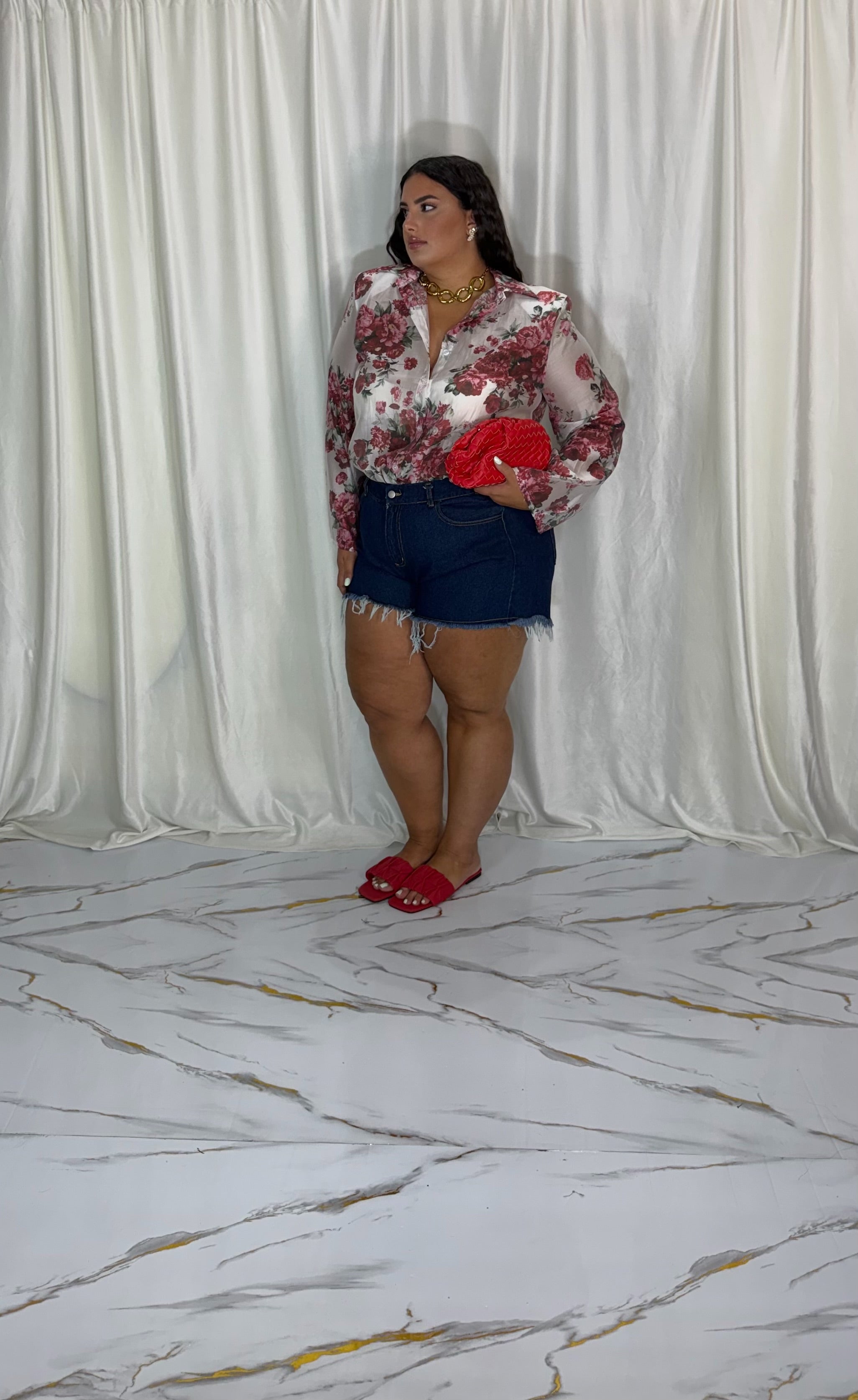 Pantaloncino in jeans blu desire