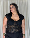 T-shirt in pizzo nero