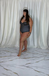 Costume intero pois nero