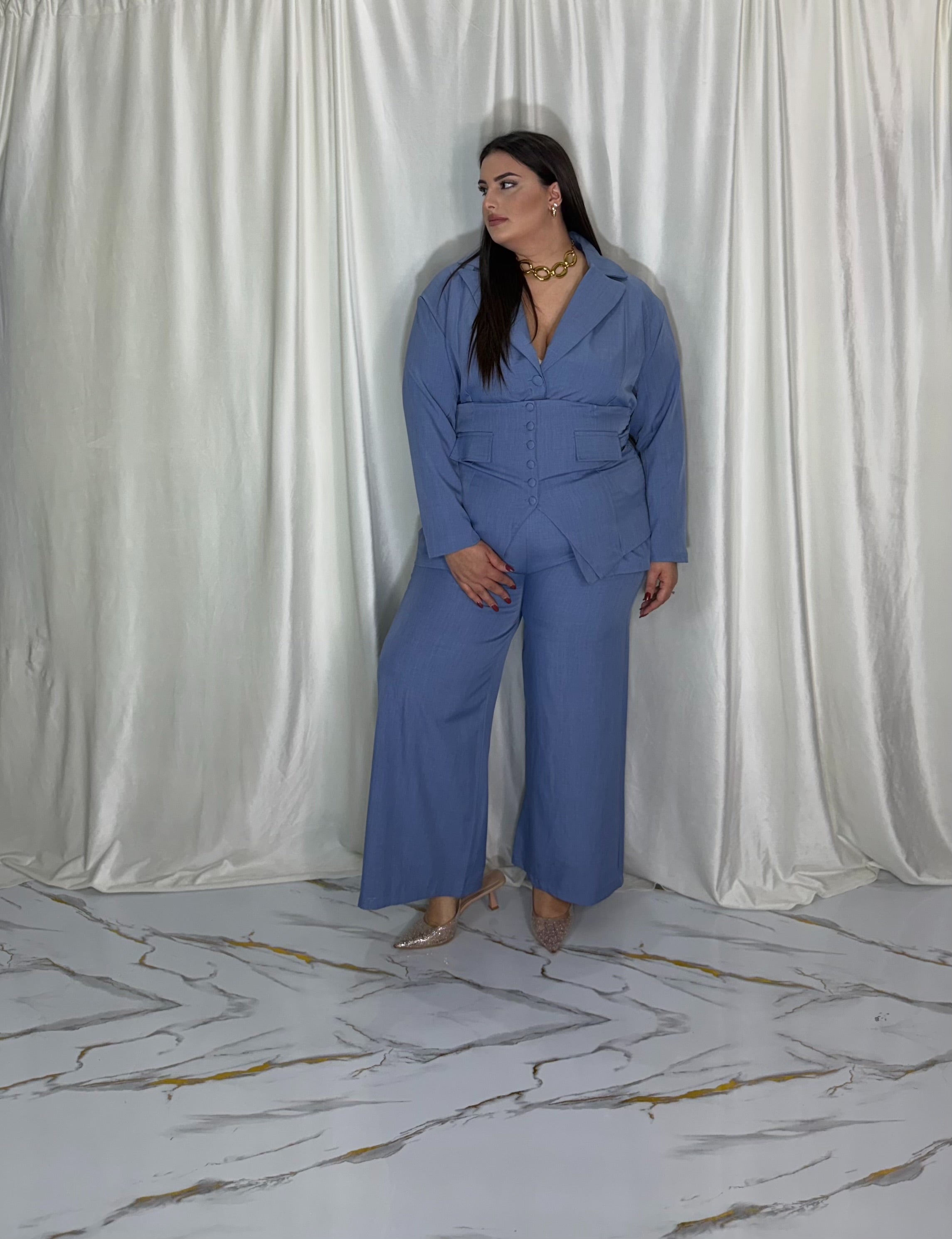 Tailleur Fatima celeste