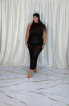Copri costume in pizzo nero