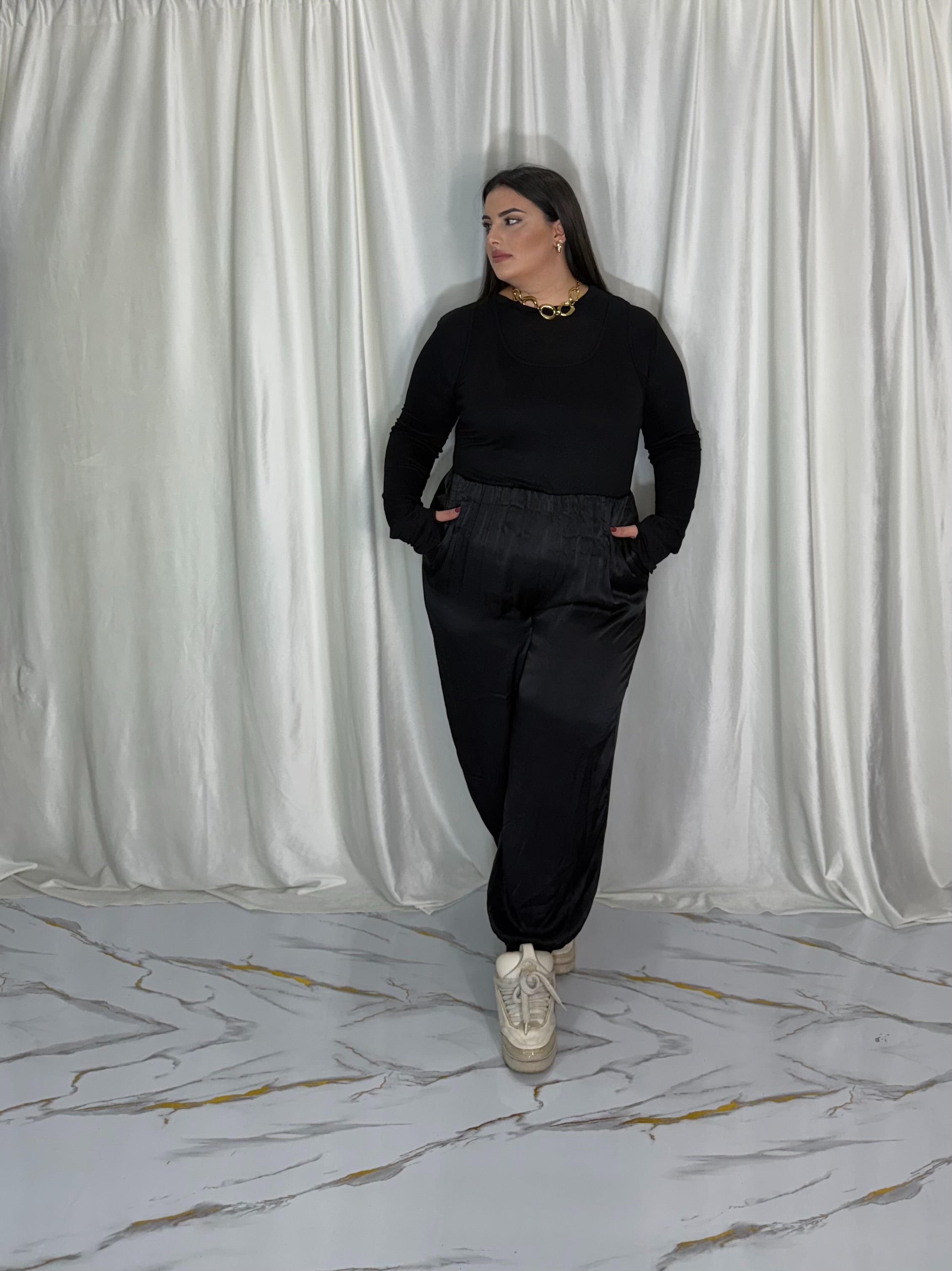 Pantalone ballon isa nero