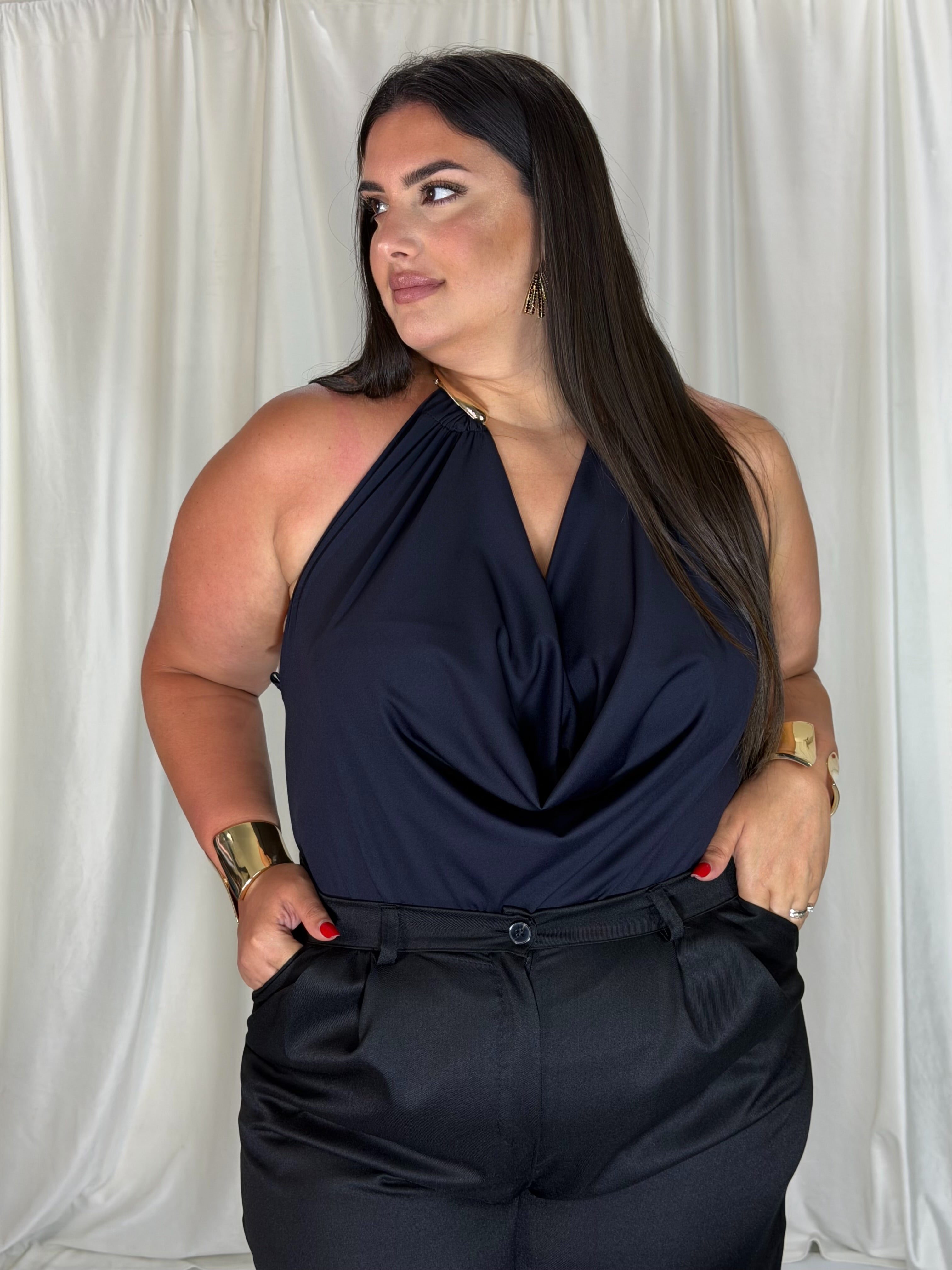 Body collana Gold blu navy
