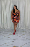 Dress a portafoglio flower rosso