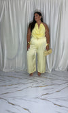 Pantalone satin giallo