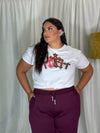 T-shirt stampa con croce bianca